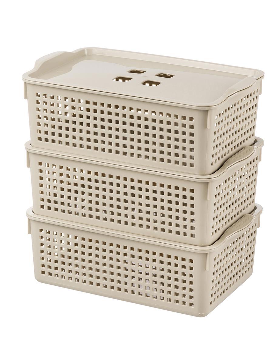 Изображение товара Корзина Violet 811877_3 25x20x29.50 см полипропилен цвет латте 3 шт