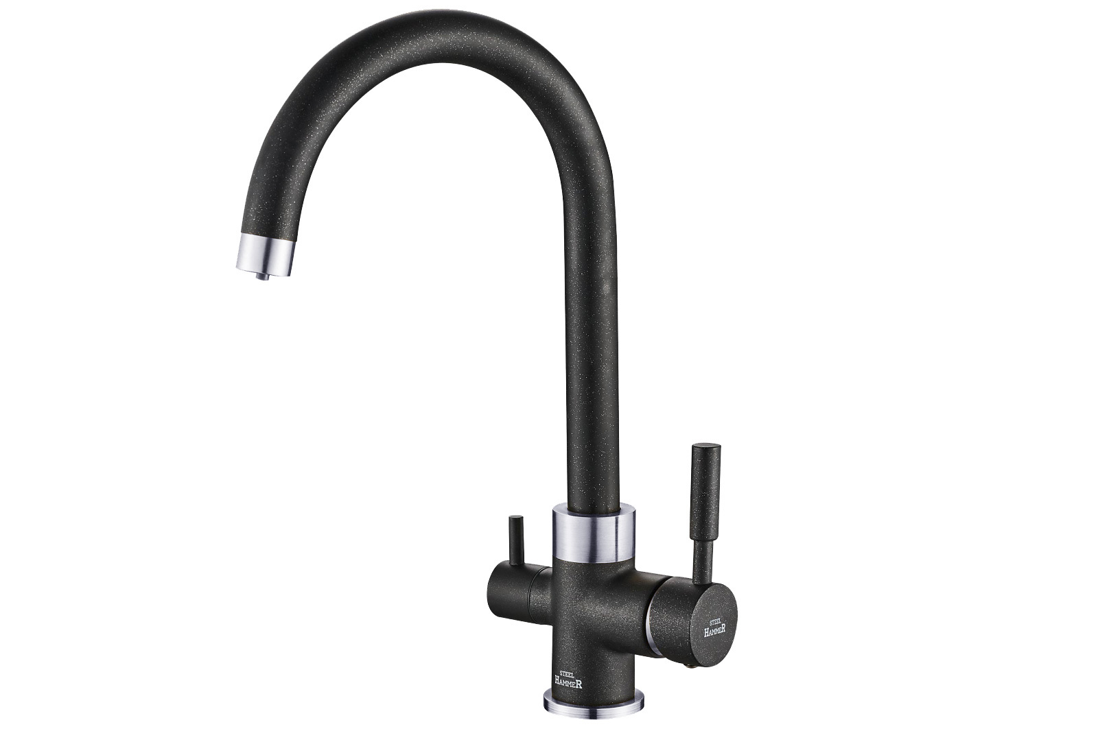 Изображение товара Смеситель для кухни 27 см Zorg SH 713 BLACK CR цвет черный/хром