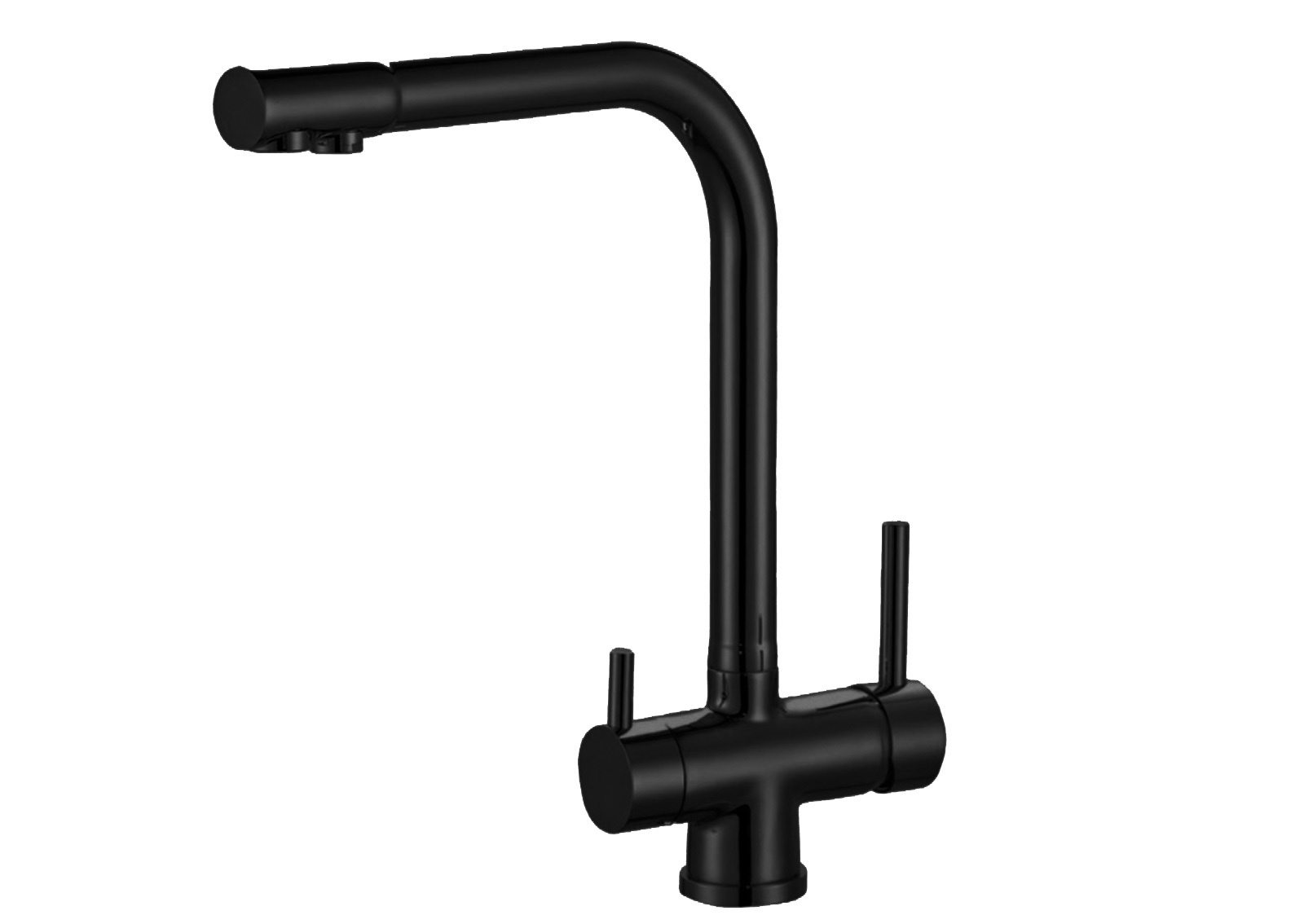 Изображение товара Смеситель ZORG ZR 348 YF BLACK 2в1 для кухни