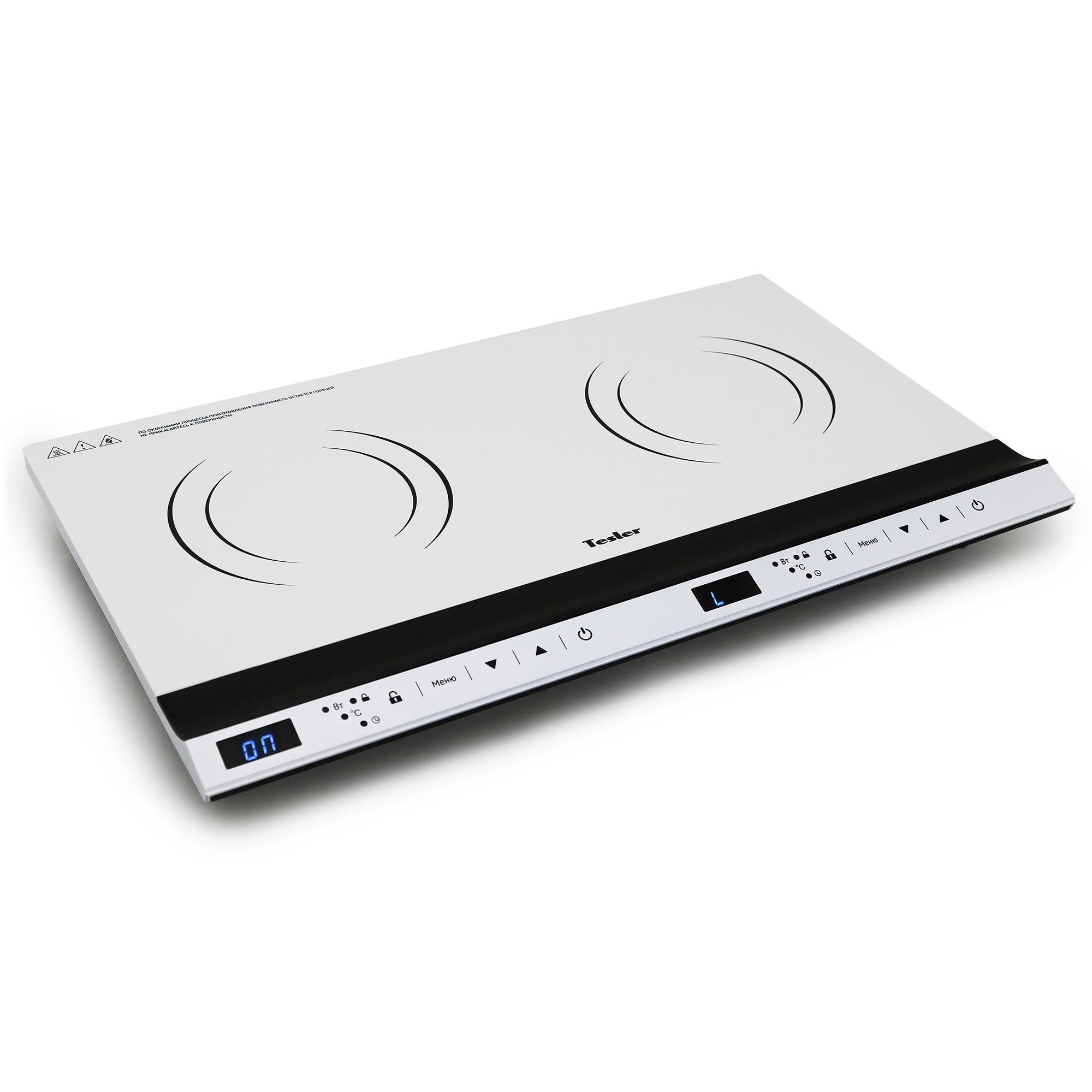 Изображение товара Индукционная настольная плита Tesler PI-26 2 конфорки Белая
