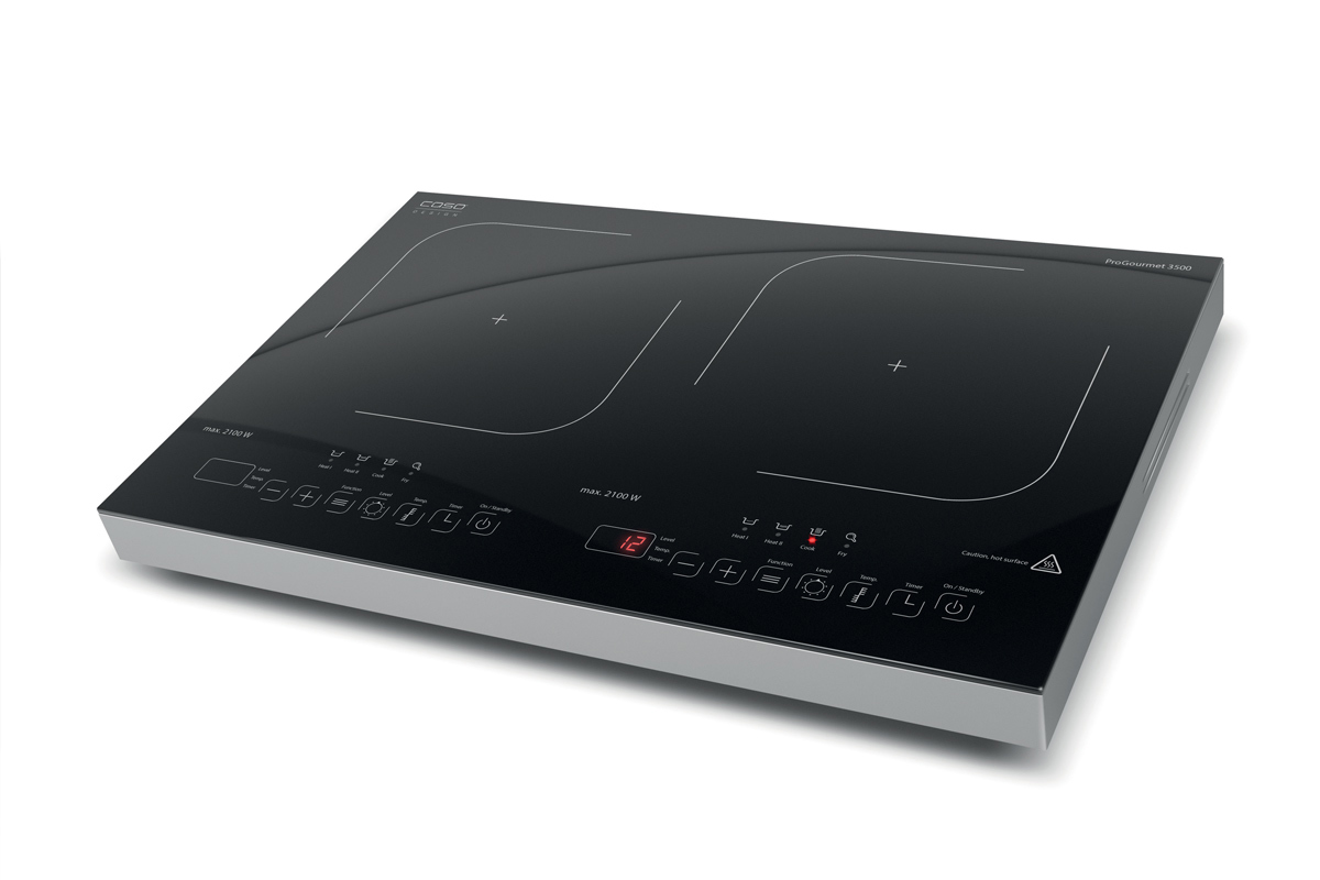Изображение товара Индукционная настольная плита Caso Pro Gourmet 3500 40.50 см 2 конфорки цвет черный