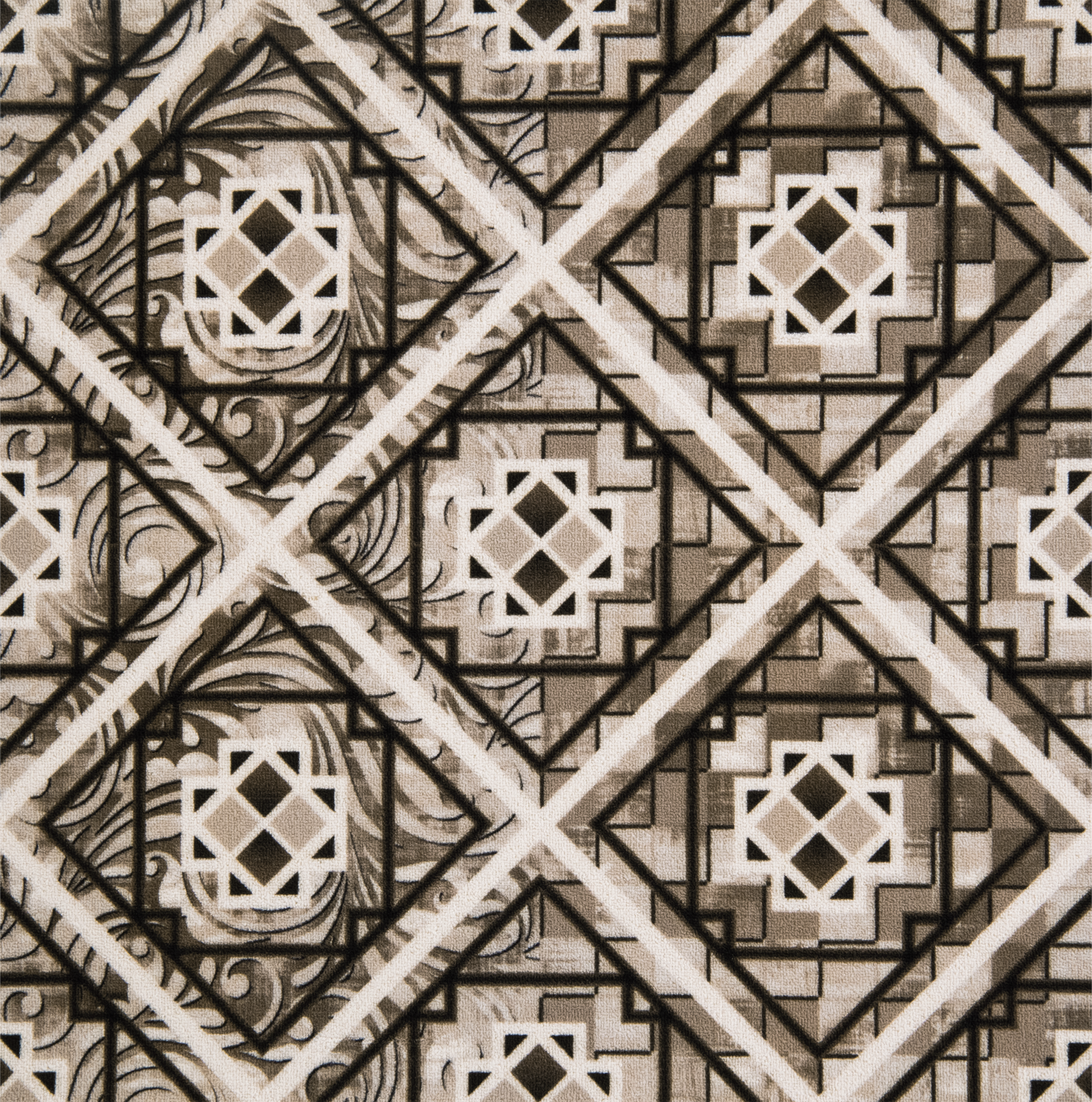 Изображение товара Ковровое покрытие полиамид Bruno принт коричневый 4 м для интерьера