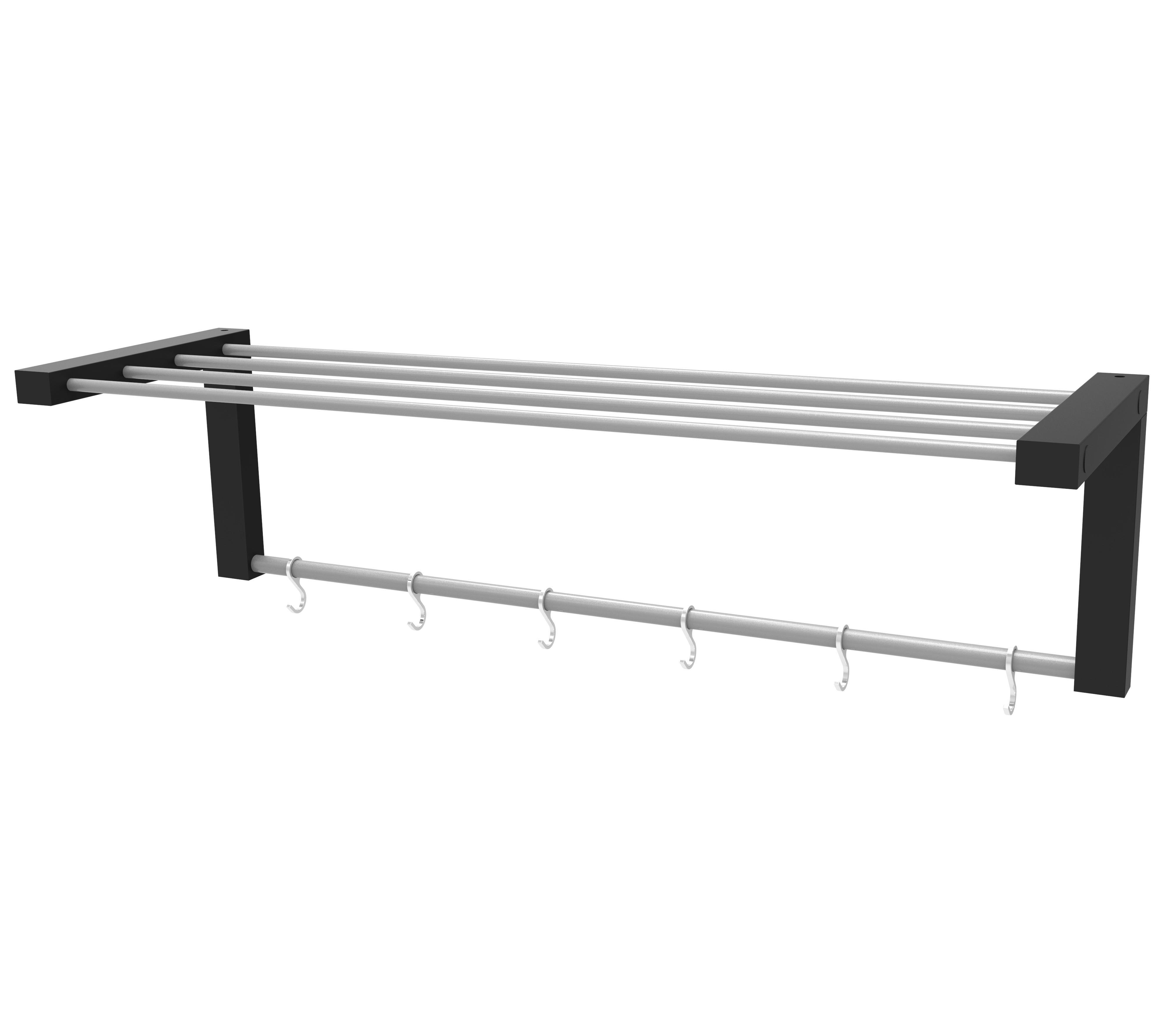 Изображение товара Вешалка Мебелик бук 80x22.60x25 см цвет венге настенная с 6 крючками