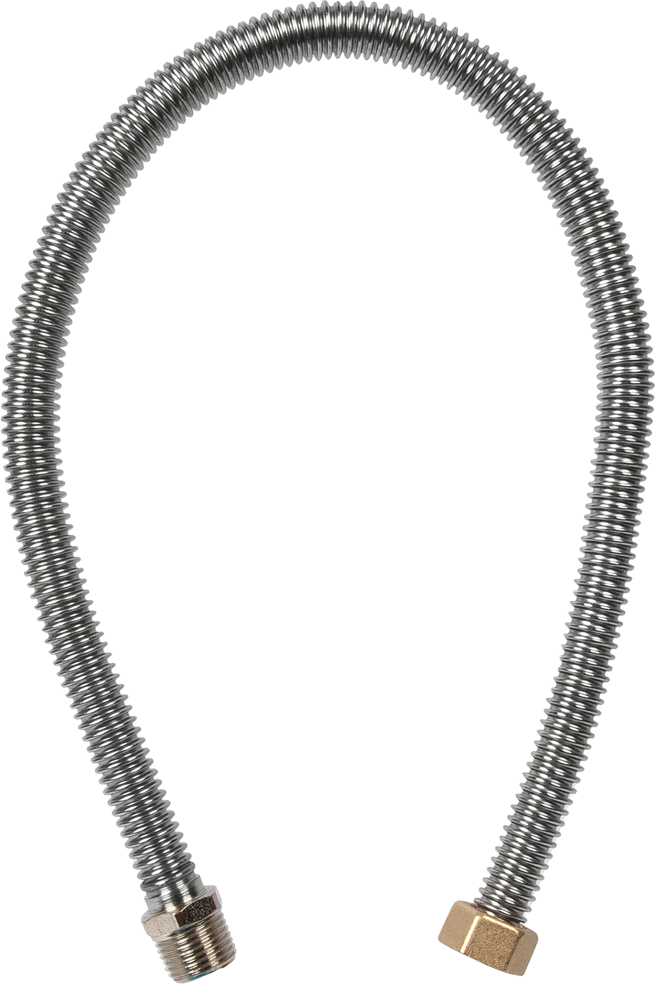 Изображение товара Гибкая подводка для газа сильфонного типа 1/2 0,6 м нержавеющая сталь Россия