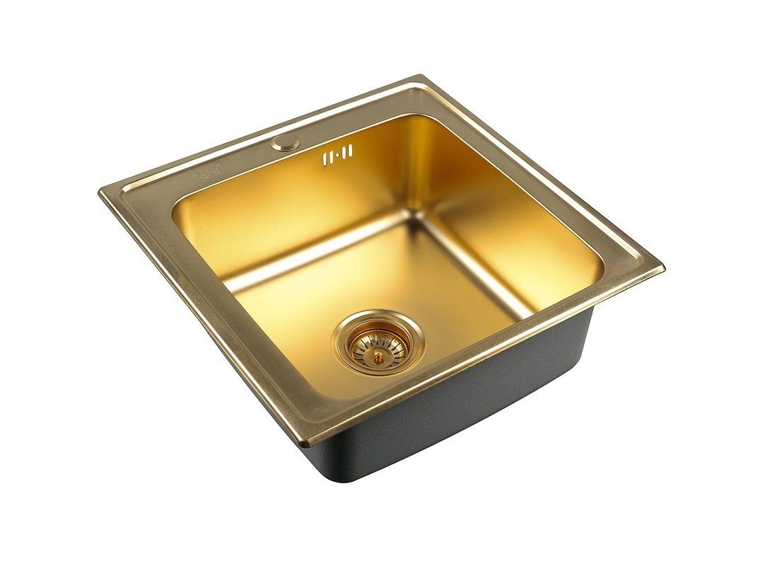Изображение товара Kухонная мойка SZR-5050 BRONZE ZORG, бронзовая PVD-обработка, 50x50 см