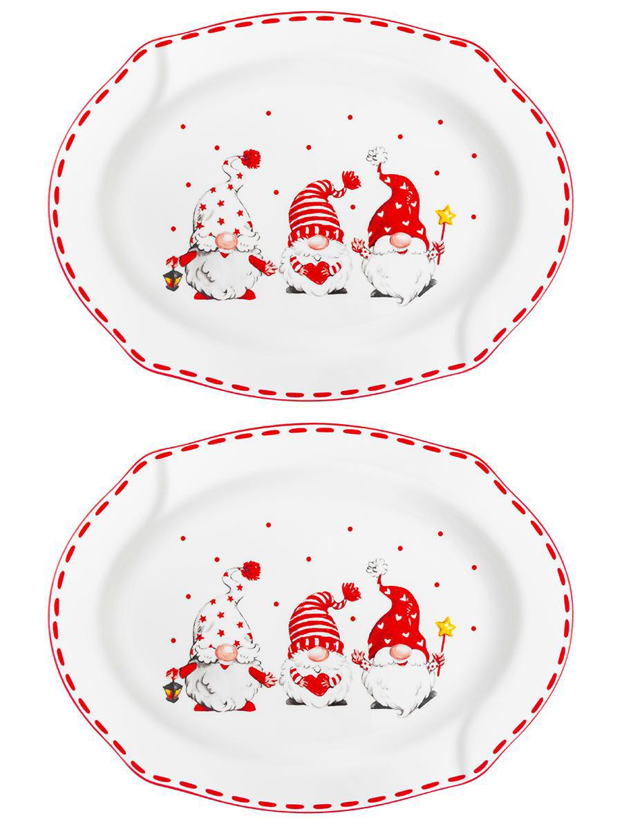 Изображение товара Сервировочные блюда Elan Gallery Весёлые гномики 30.5 см 2 шт