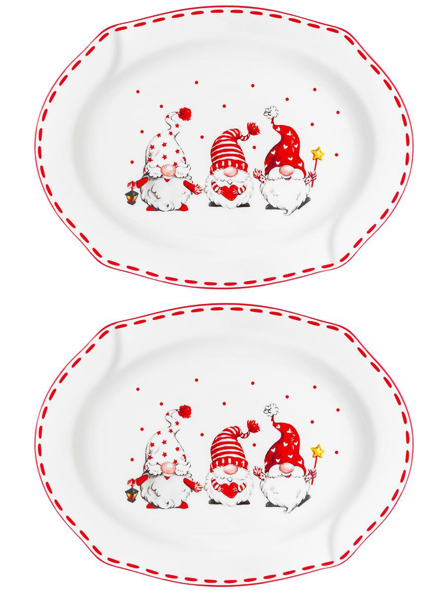 Изображение товара Блюдо Elan Gallery "Весёлые гномики" 25.5x19x2 см 2 шт