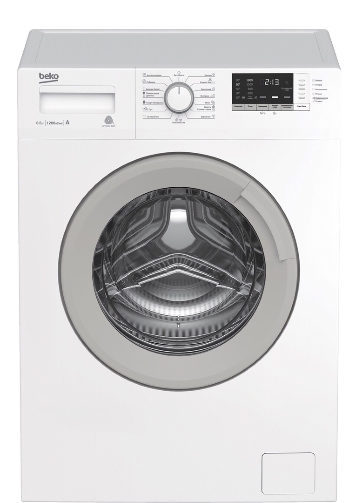 Изображение товара БЕЛАЯ СТИРАЛЬНАЯ МАШИНА BEKO WSRE6H612ZSW 6 5 кг 15 программ