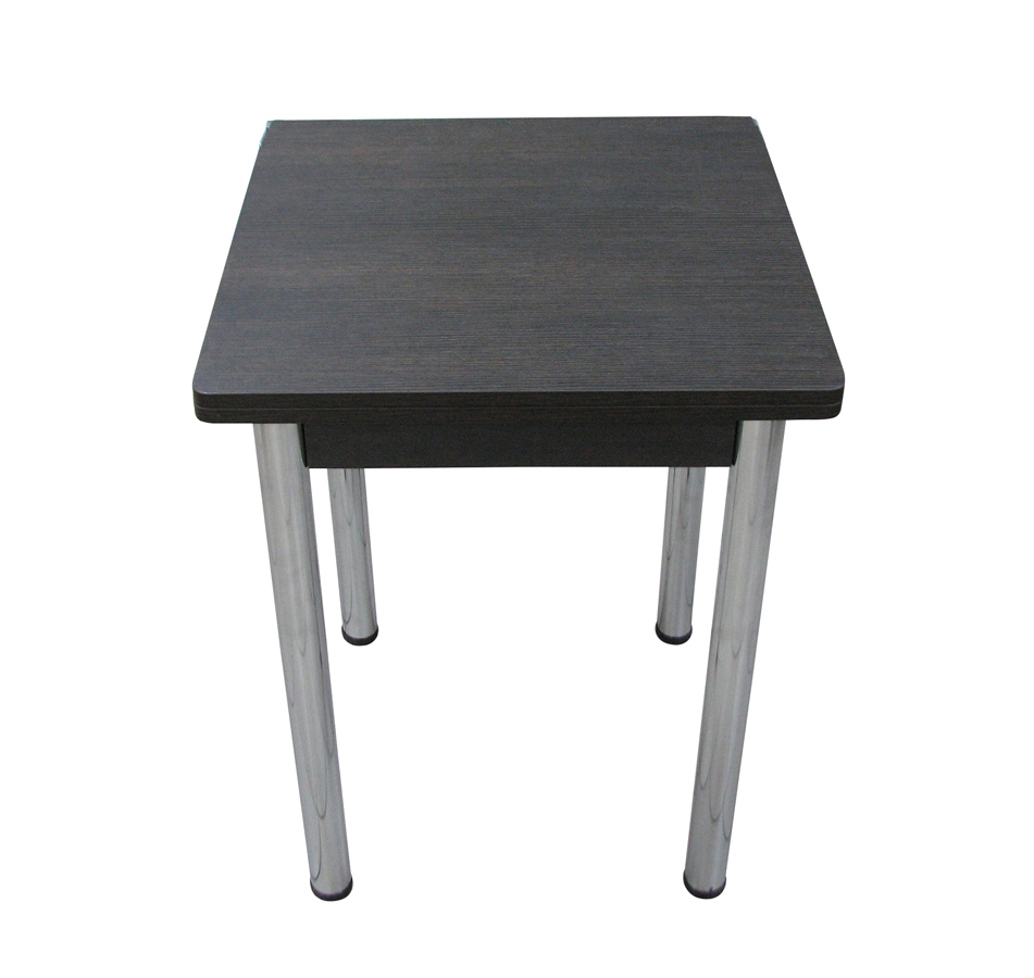 Изображение товара Кухонный поворотно-раскладной стол 58x58 см с каркасом хром и цветом венге