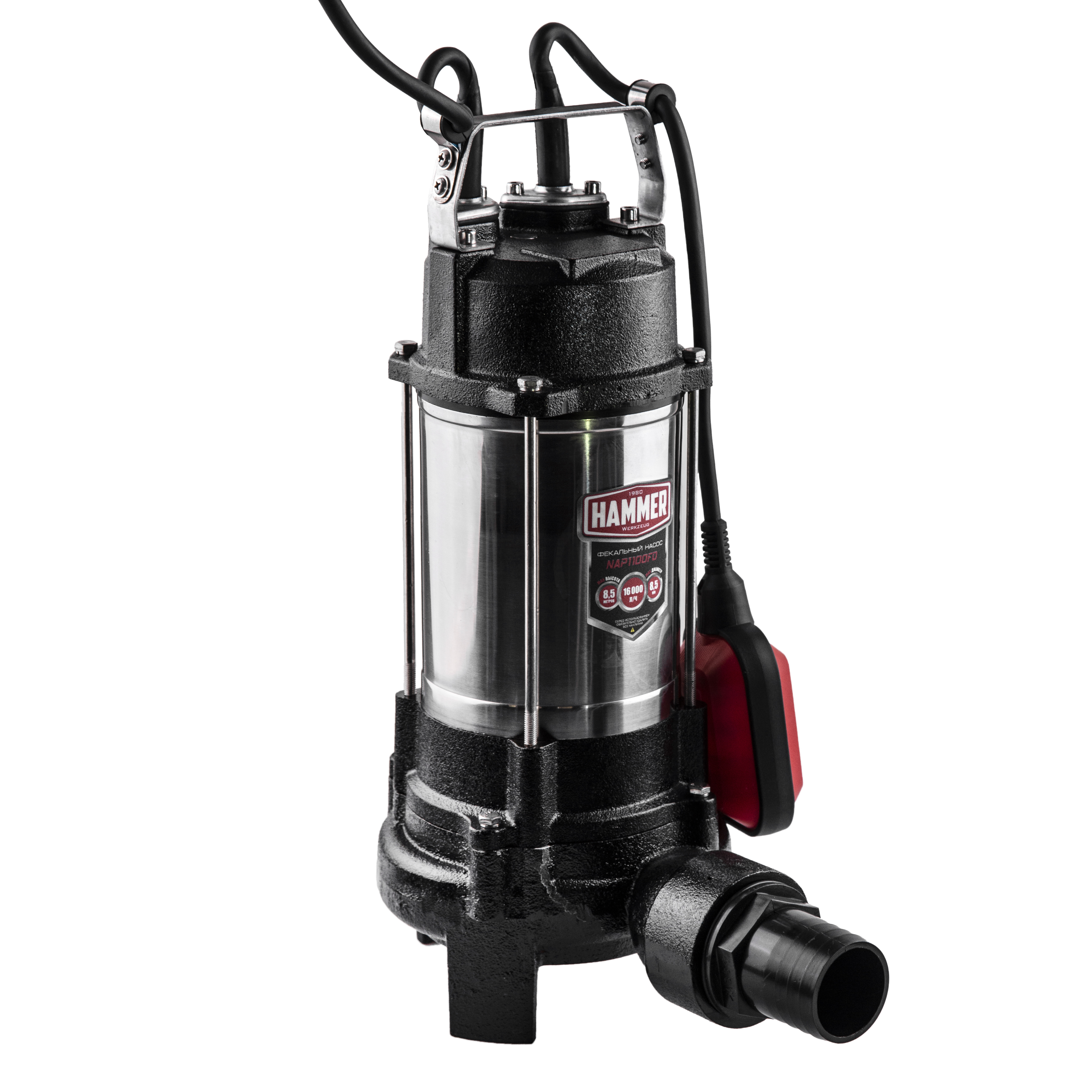 Изображение товара Насос погружной фекальный Hammer NAP1100FD, 16000 л/час