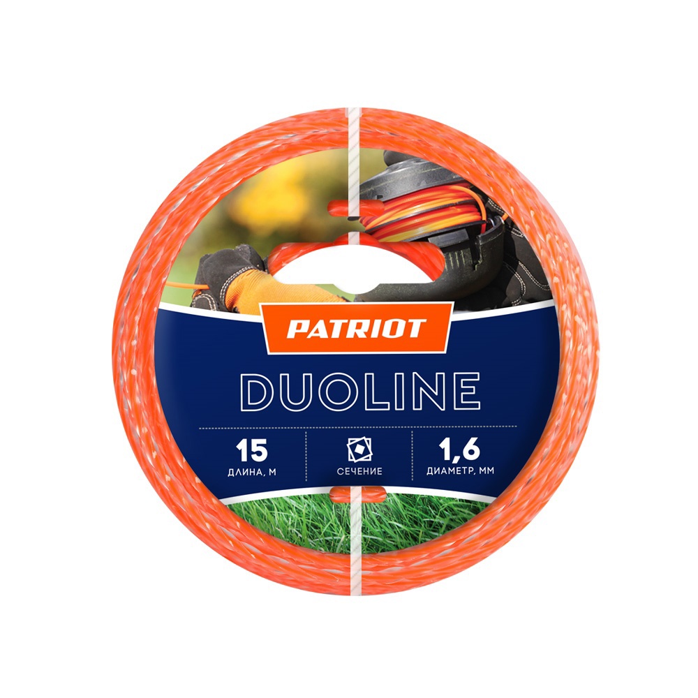 Изображение товара Леска для триммера Patriot Duoline ø1.6 мм 15 м квадрат