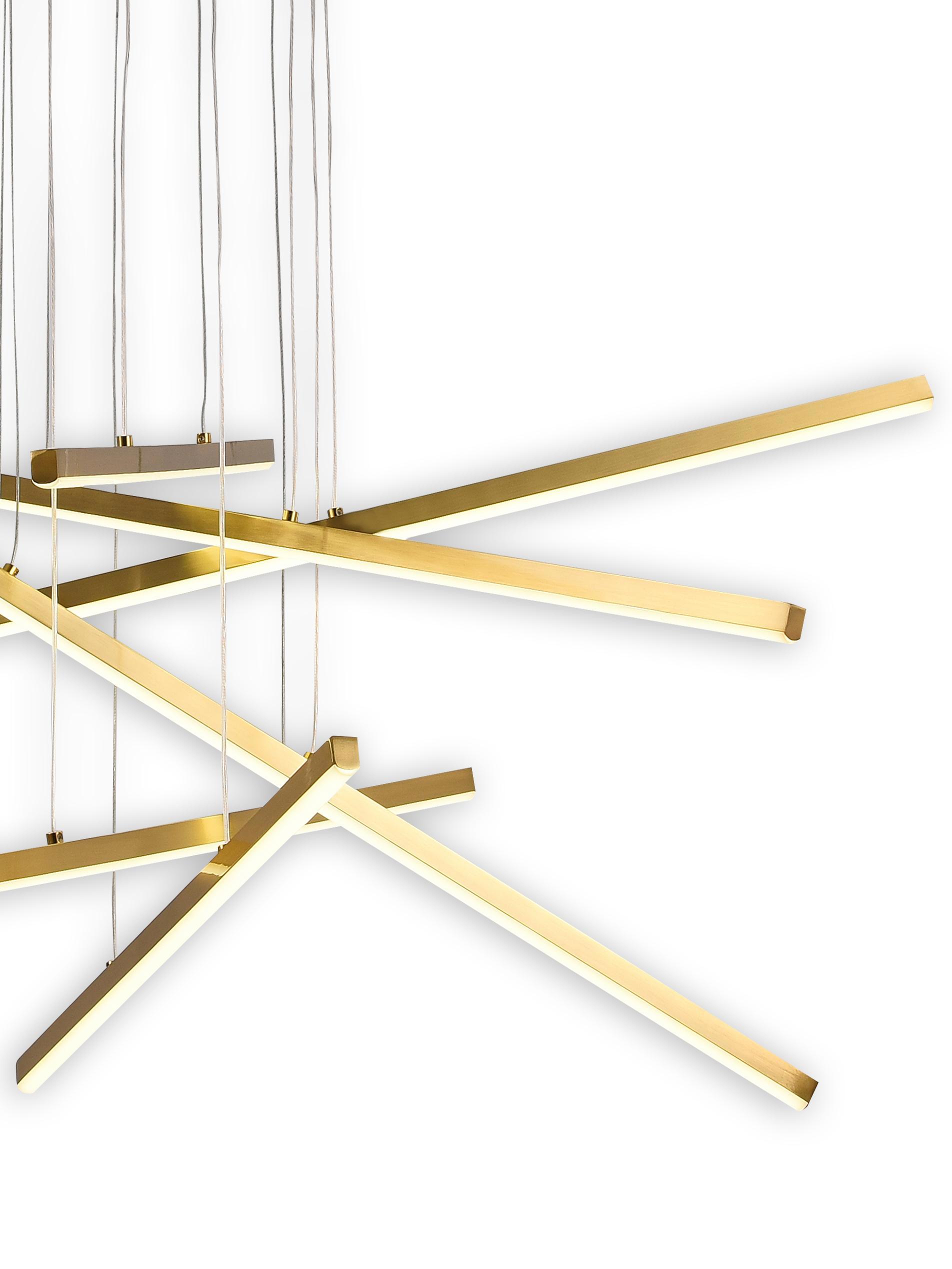 Изображение товара Люстра потолочная светодиодная Natali Kovaltseva 22 м² золото стиль лофт