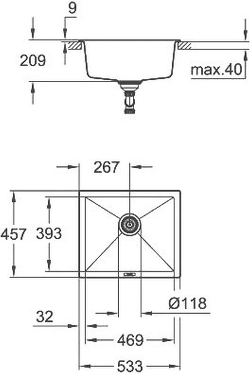 Изображение товара Мойка врезная Grohe 31654AP0 цвет черный