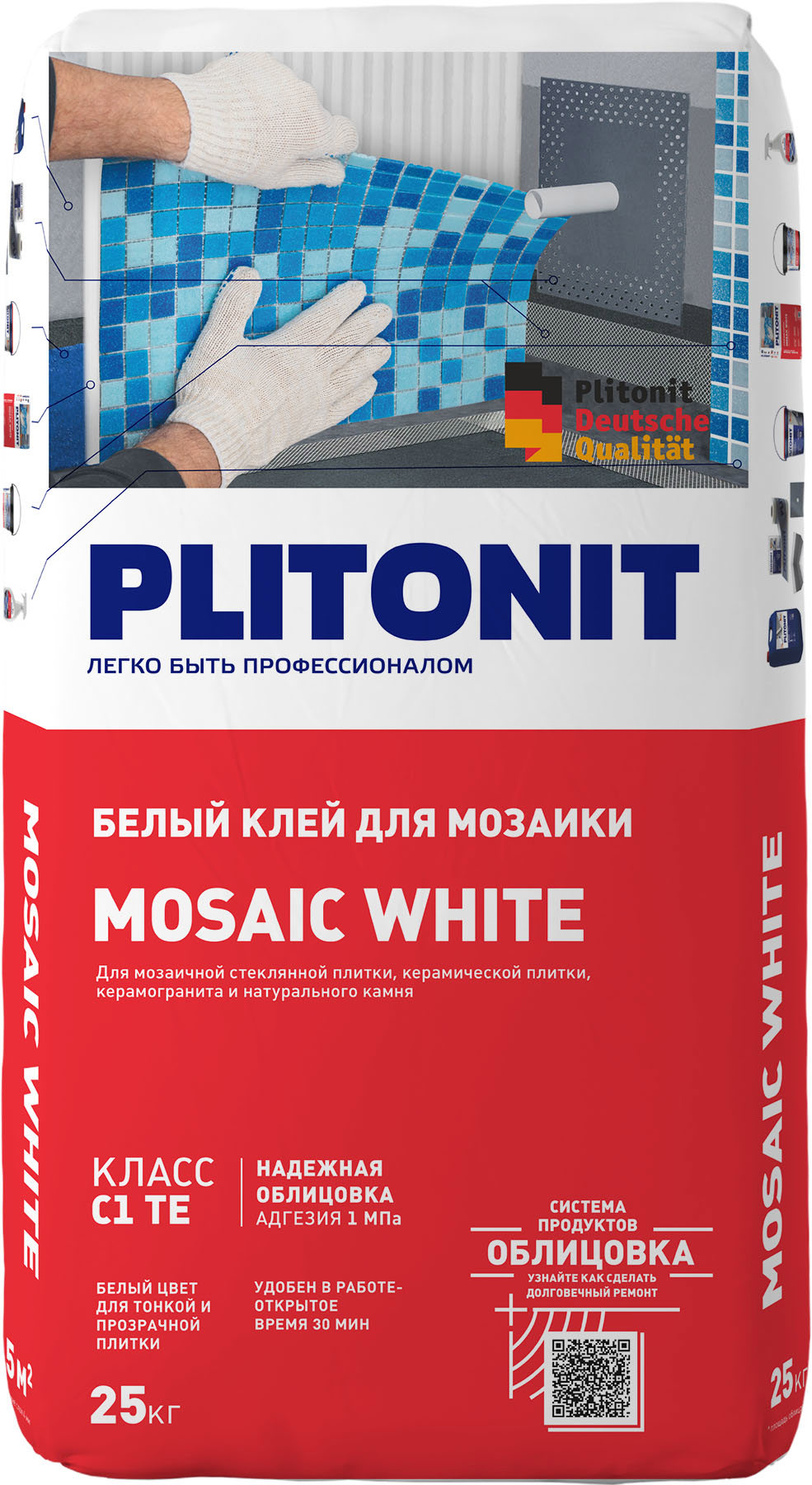 Изображение товара Клей для плитки Plitonit Mosaik 25 кг влагостойкий морозостойкий