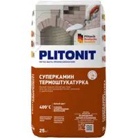 Изображение товара Штукатурка тепловая Plitonit Суперкамин белая 25 кг
