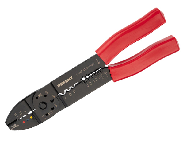 Изображение товара Кримпер Rexant HT-204 для обжима наконечников и зачистки проводов