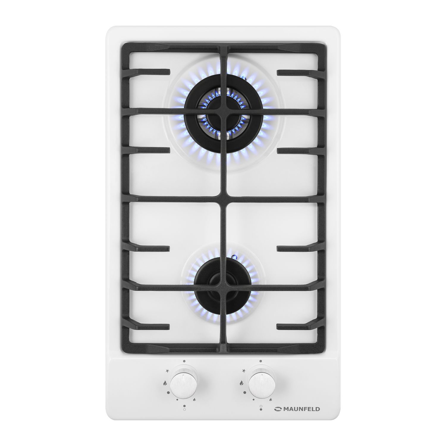 Изображение товара Газовая варочная панель Maunfeld EGHE.32.63CW/G 29 см 2 конфорки цвет белый
