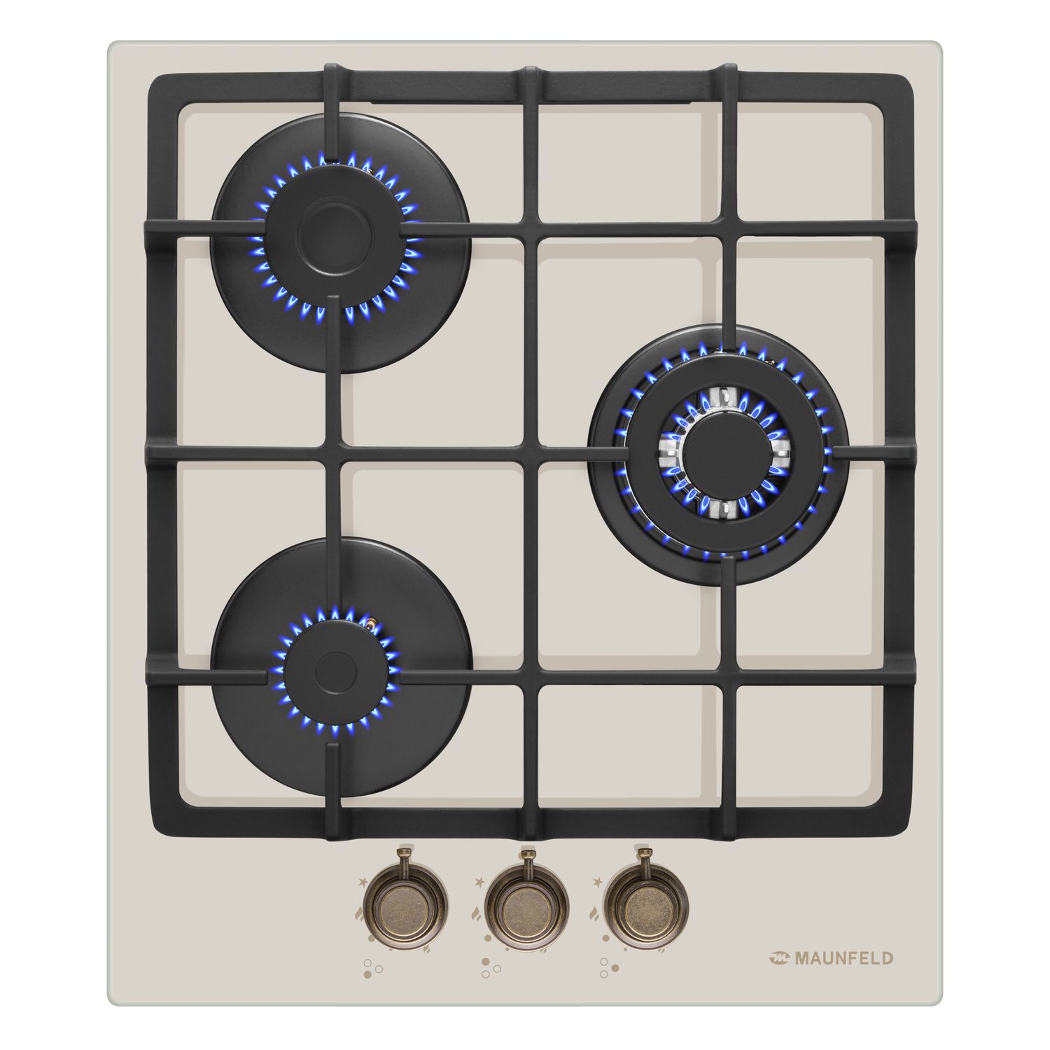 Изображение товара Газовая варочная панель Maunfeld EGHG.43.33CBG.R/G 44 см 3 конфорки цвет бежевый