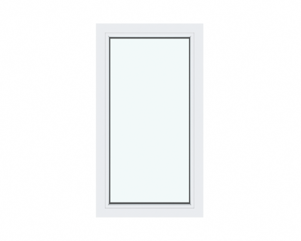 Изображение товара Окно ПВХ глухое 90х50см Rehau Blitz однокамерный стеклопакет