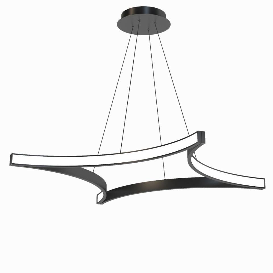 Изображение товара Люстра подвесная светодиодная LUCHERA TLRO1-70-01 Звезда 26 м² черная