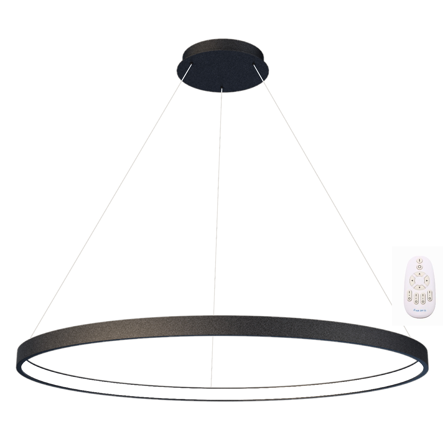 Изображение товара Люстра подвесная светодиодная LUCHERA TLRU1-70-01 DIM с пультом управления 23 м² нейтральный белый свет цвет черный