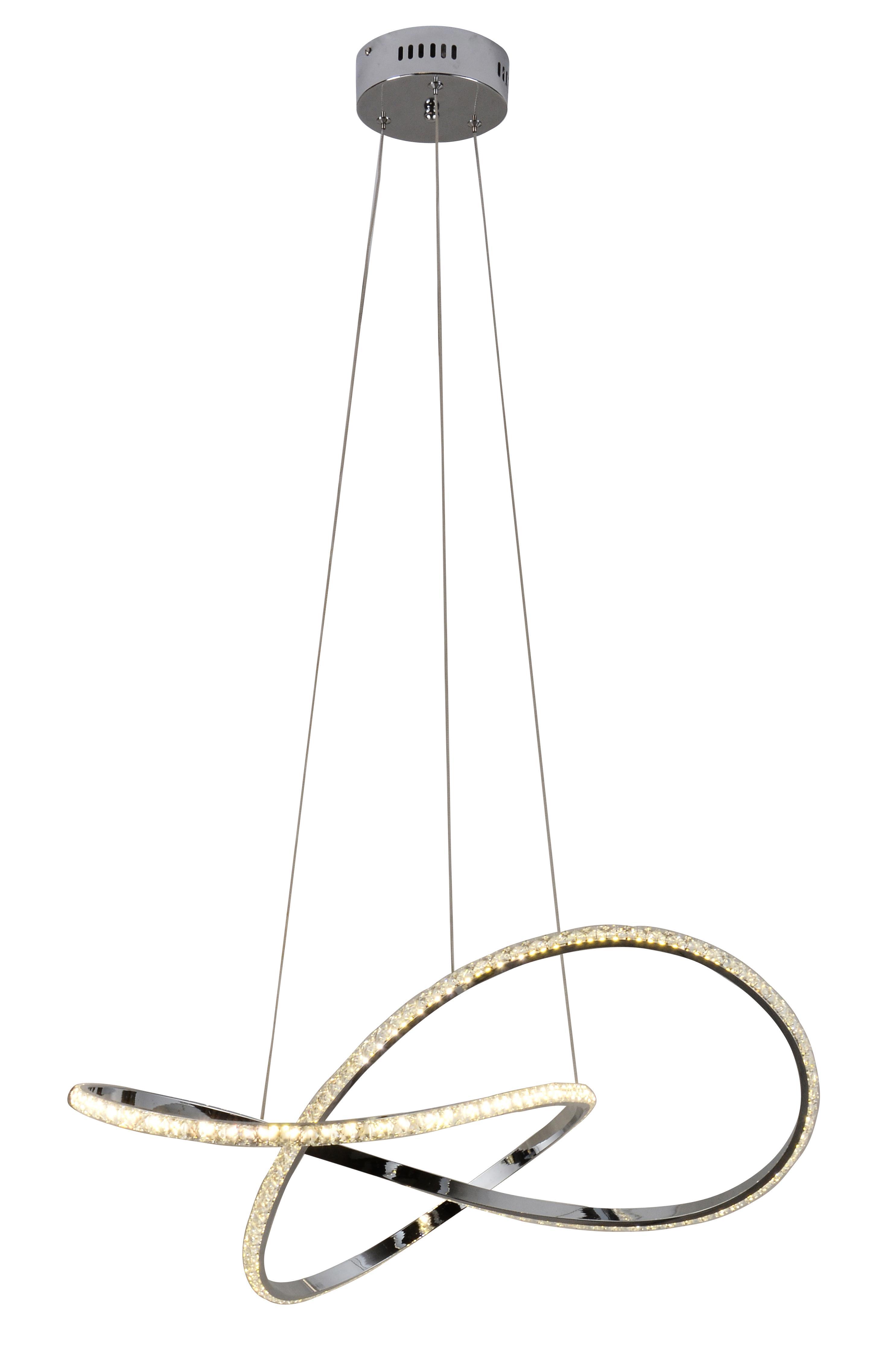 Изображение товара Светодиодная люстра MODERLI Ello с пультом управление 18 м² хром акрил 120W