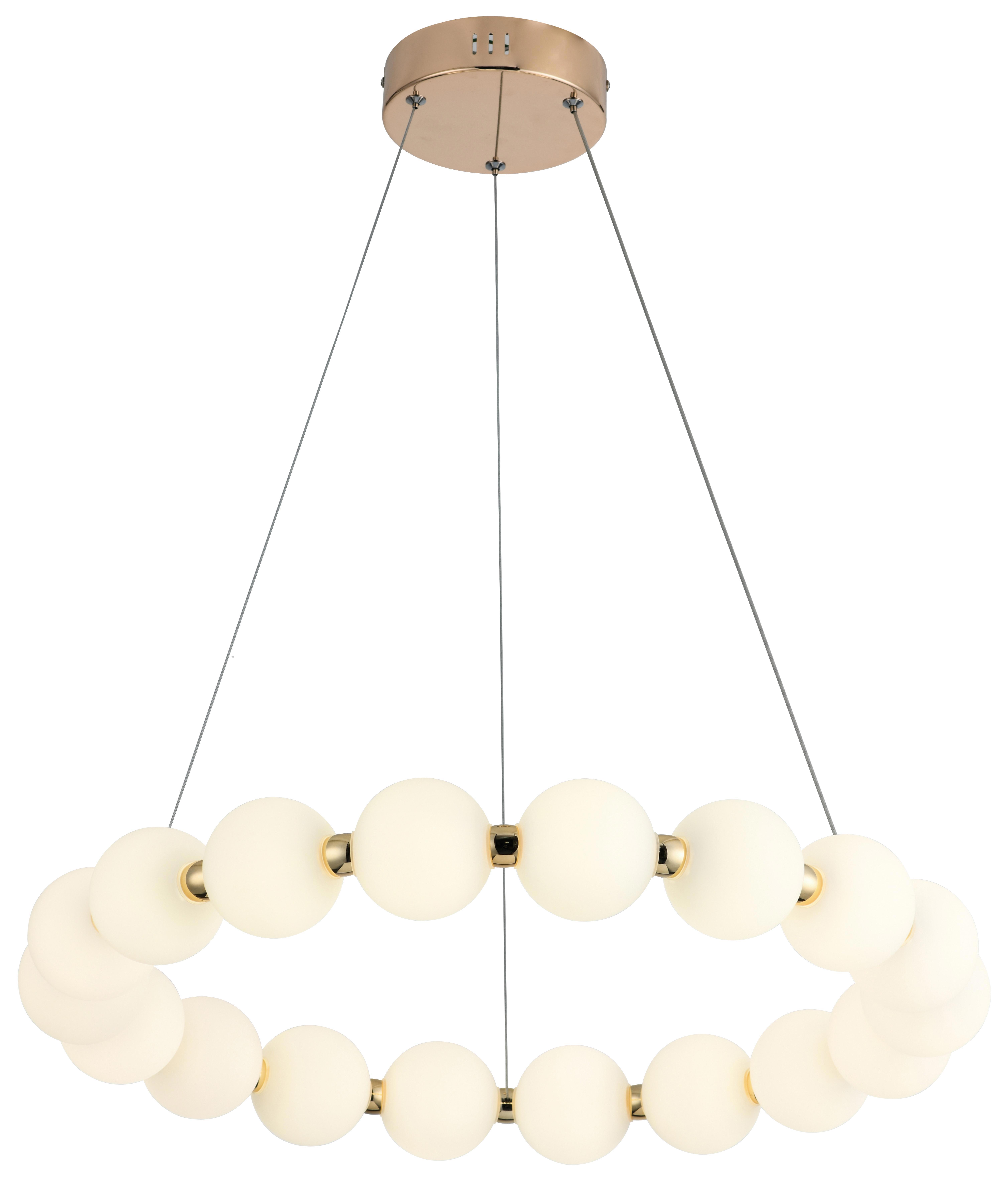 Изображение товара Светильник подвесной светодиодный ESCADA 10208/SG LED Gold 12 м² теплый белый свет цвет хром