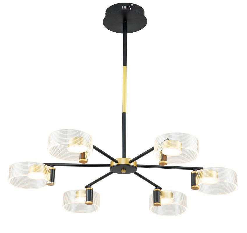 Изображение товара Люстра на штанге светодиодная ESCADA 17 м² теплый белый свет черный стиль лофт