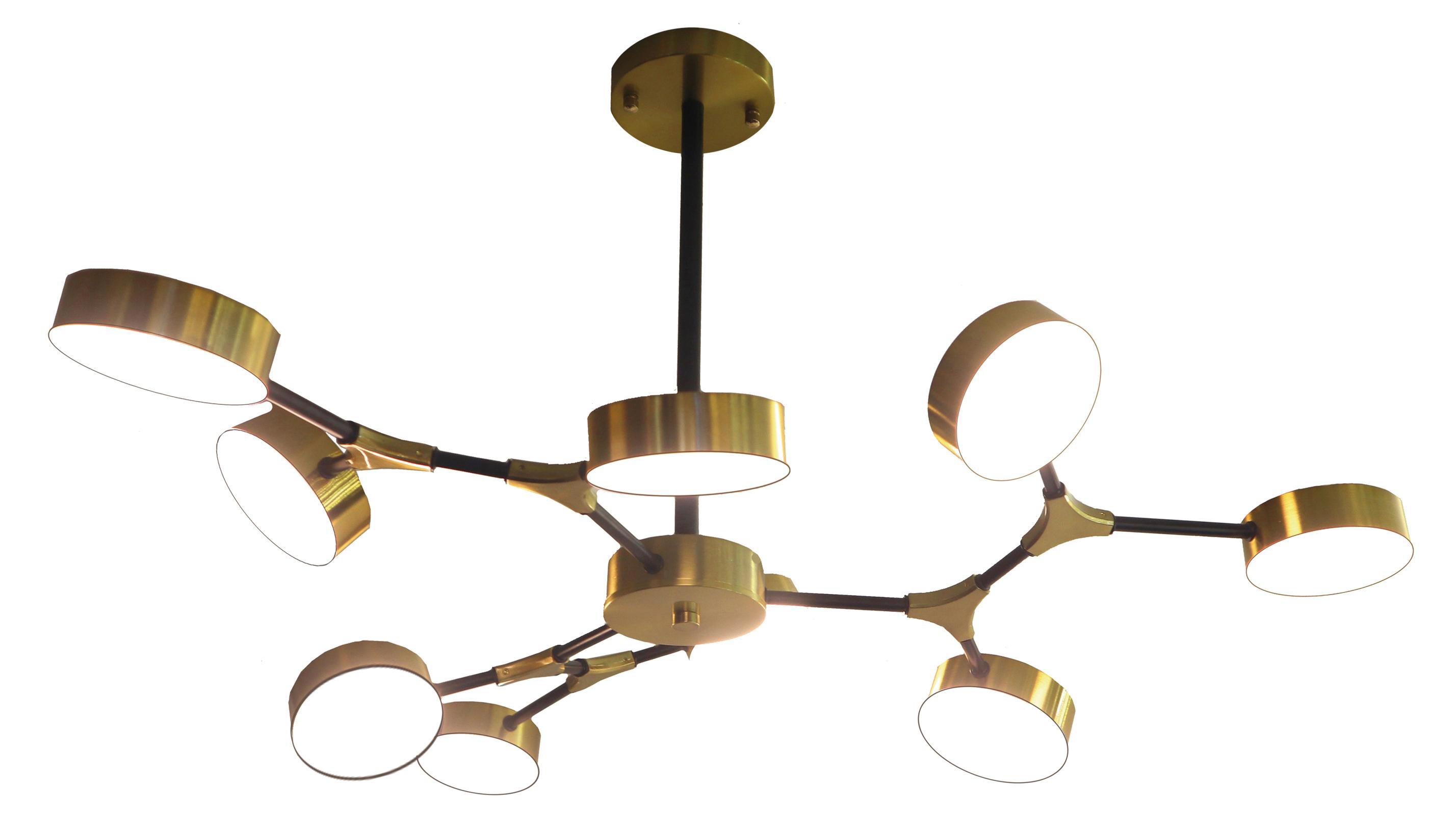 Изображение товара Светодиодная люстра ESCADA на штанге 27 м² золотая теплый белый свет