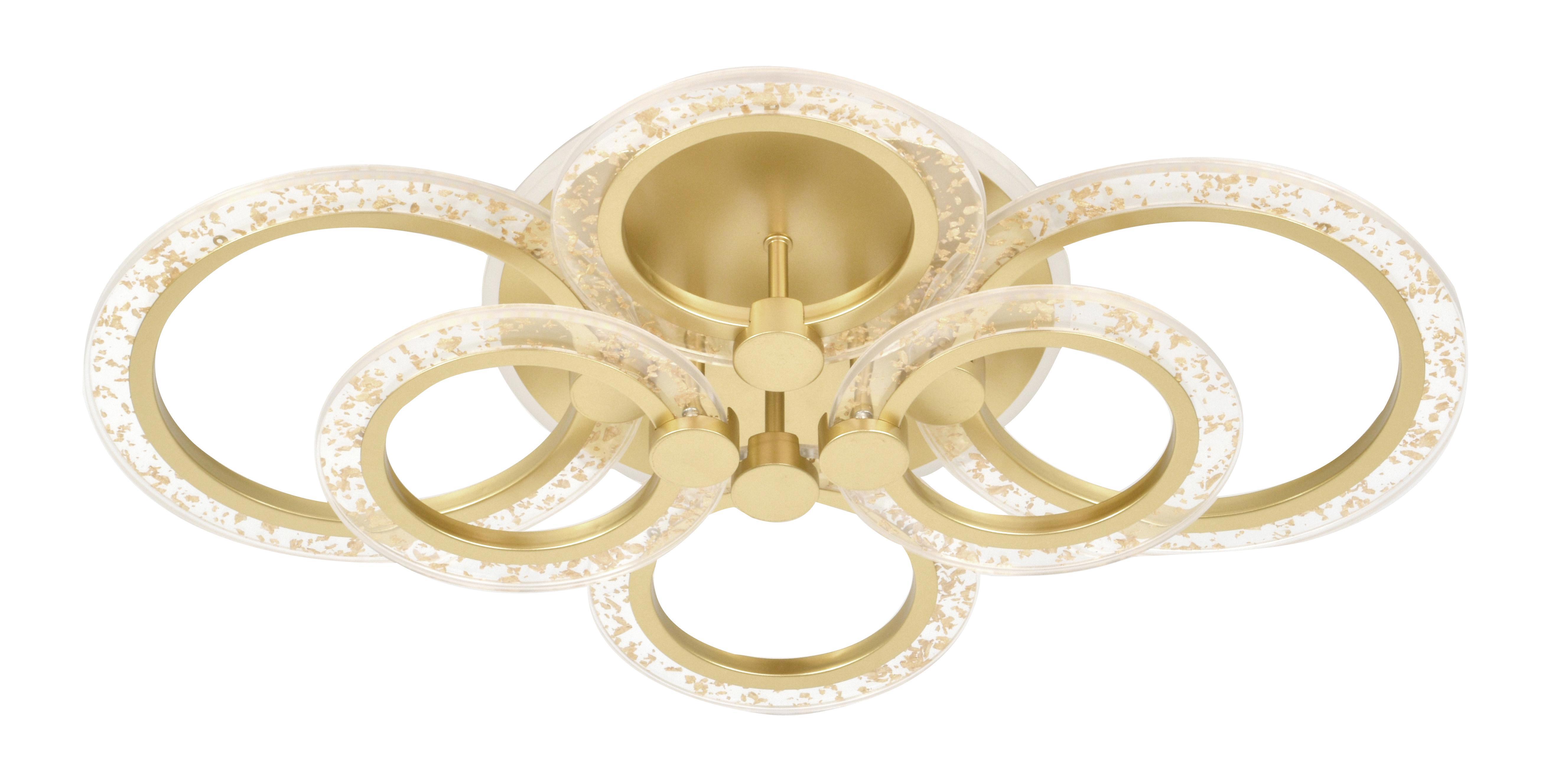 Изображение товара Люстра потолочная светодиодная ESCADA с пультом управления 18 м² теплый белый свет цвет золото