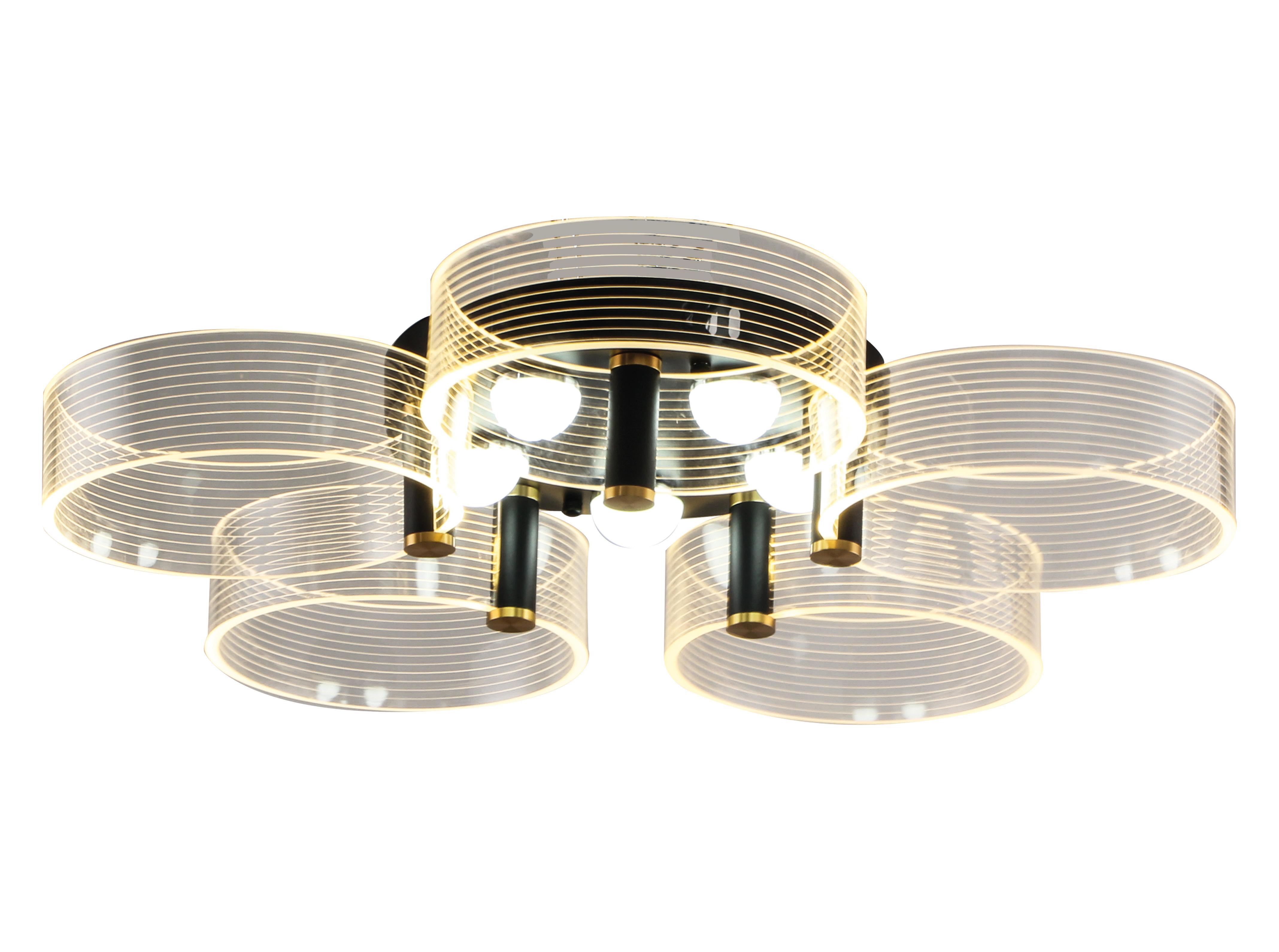 Изображение товара Люстра потолочная светодиодная ESCADA 11 м² современный дизайн черный+золото 60 см