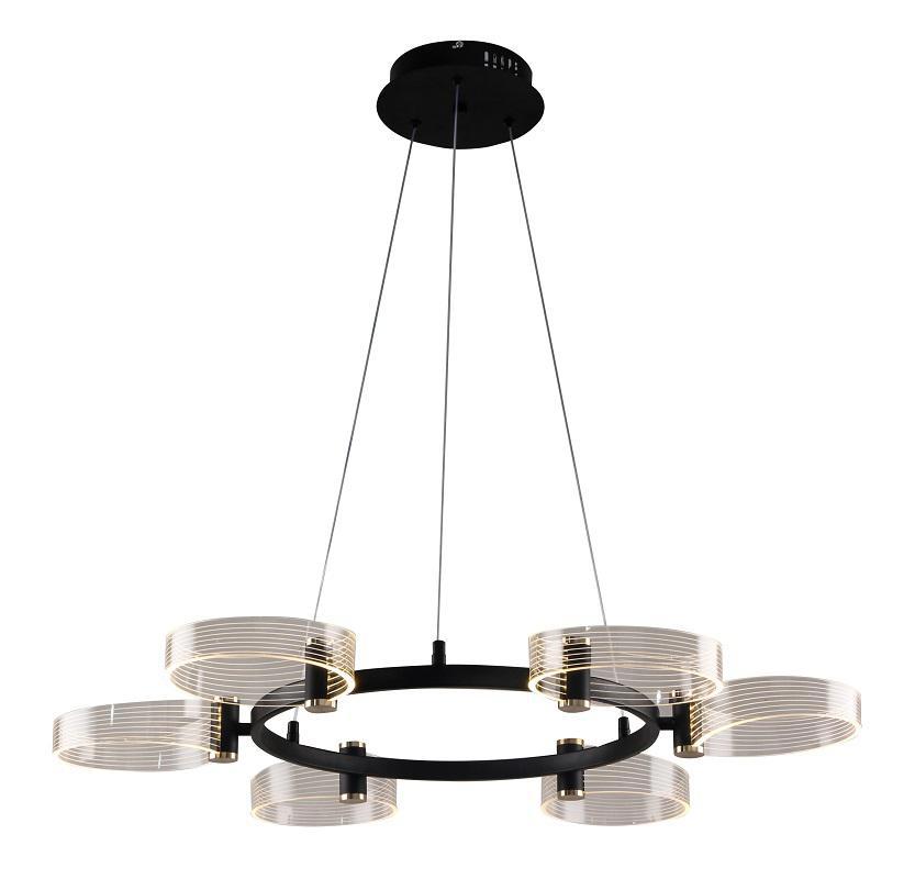 Изображение товара Светильник подвесной светодиодный ESCADA 9 м² пульт управление черный стиль лофт