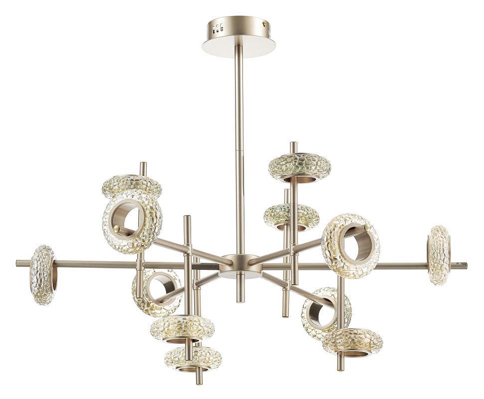 Изображение товара Люстра на штанге светодиодная ESCADA 10252/12LED Gold 16 м² теплый белый свет