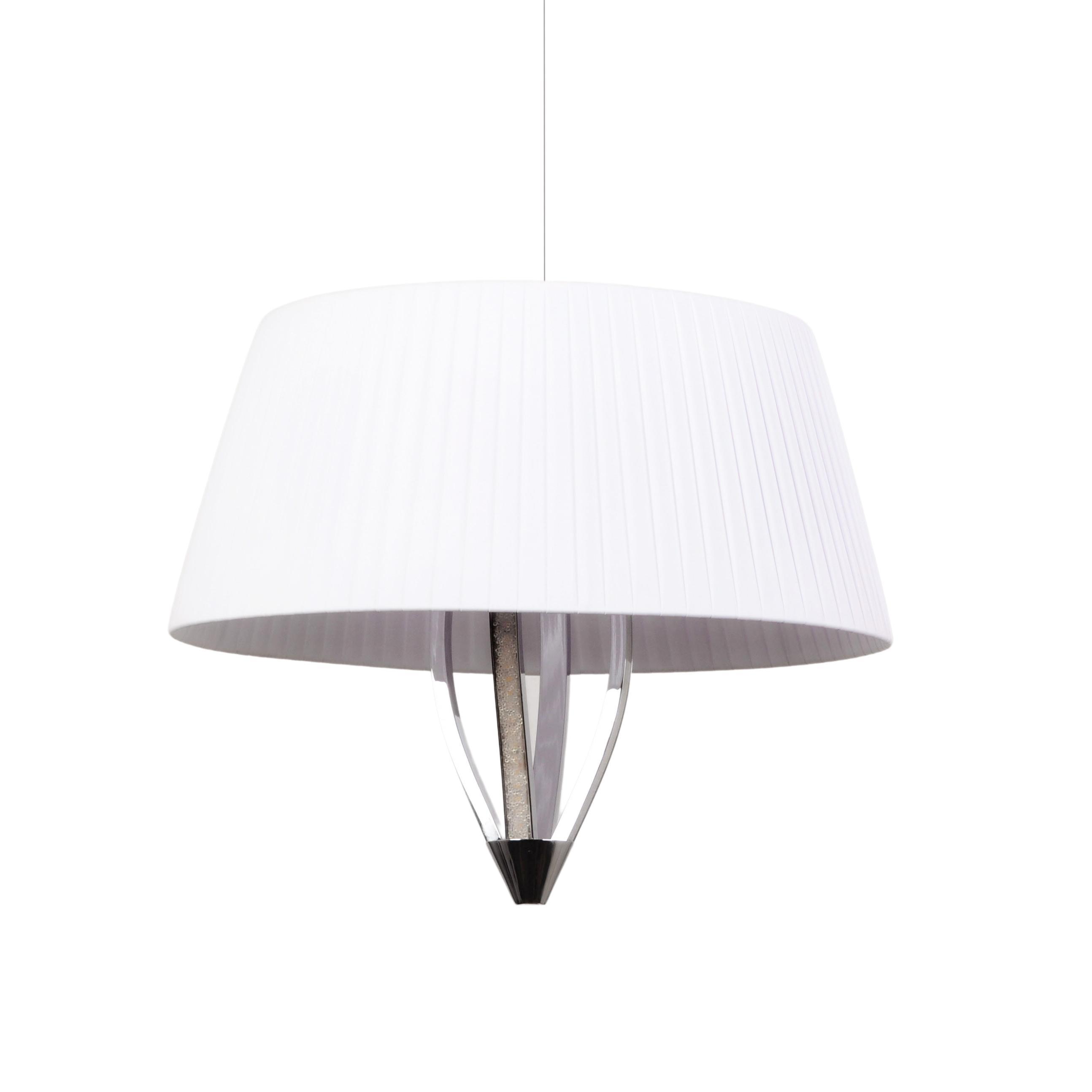 Изображение товара Люстра потолочная светодиодная Abrasax CL.7309W хром белый ткань модерн