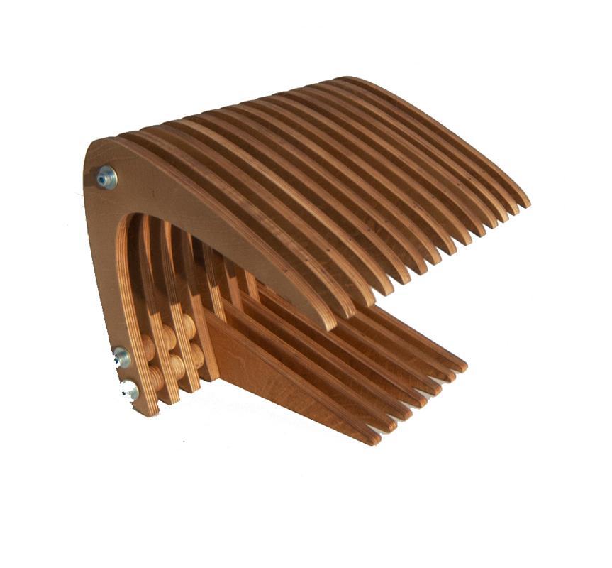 Изображение товара Оттоманка к шезлонгу Sedeo Cubare из дерева коричневая влагостойкая фанера