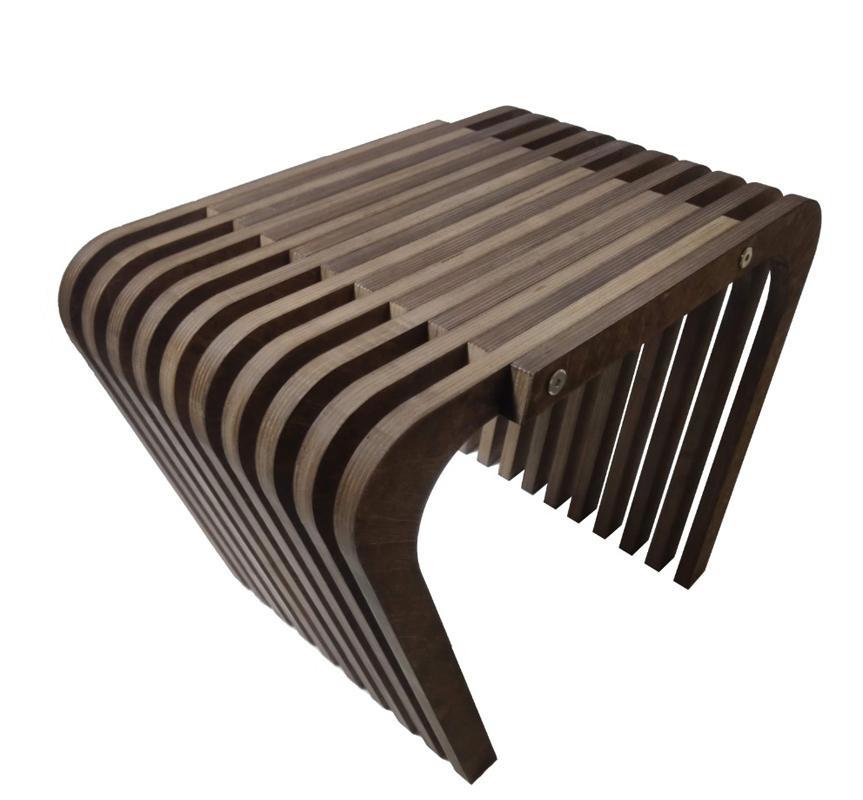 Изображение товара Садовый столик Cubare 50 см из дерева для террасы и бассейна коричневый