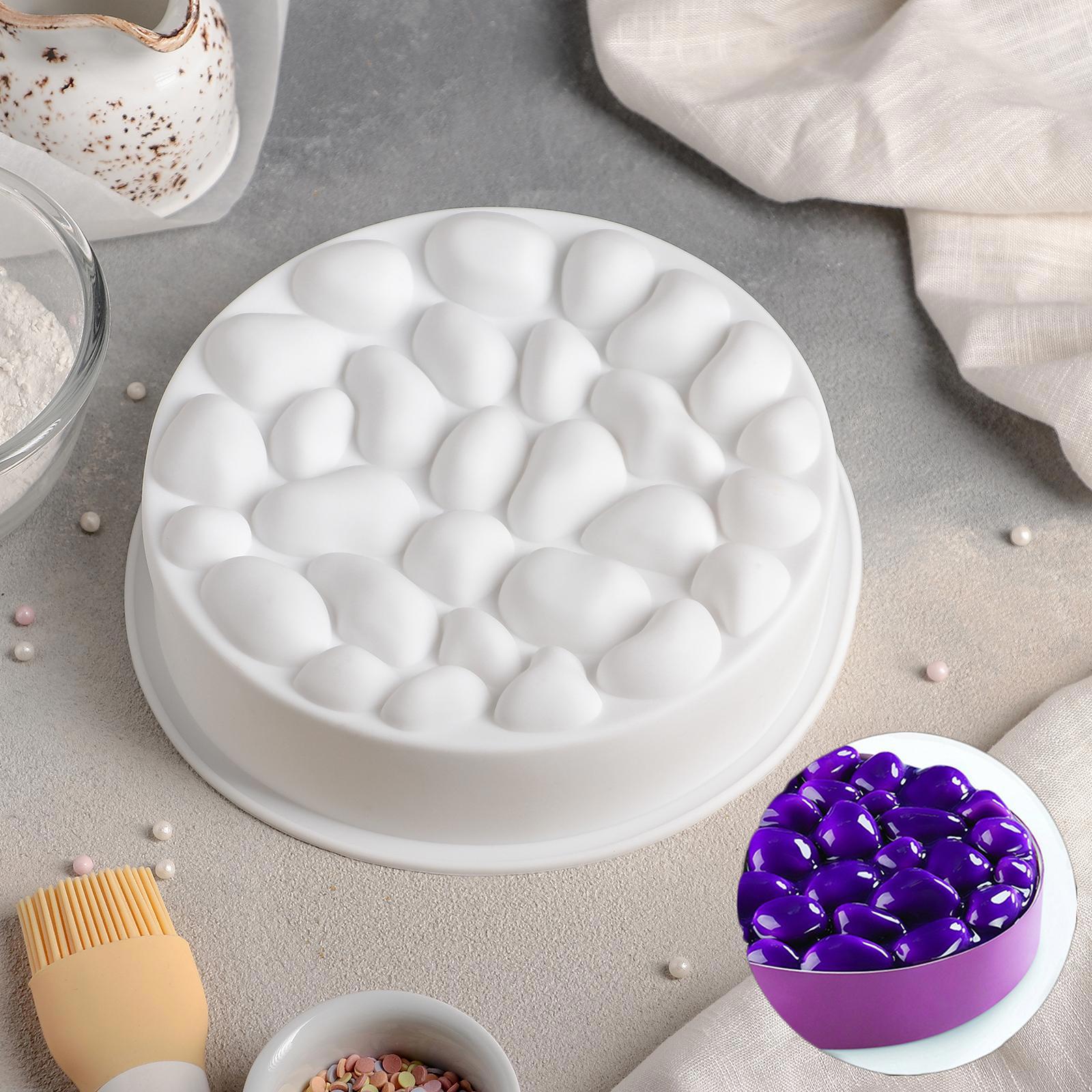 Изображение товара Форма для муссовых десертов и выпечки Доляна «Камешки» 19.5×5.5 см цвет белый