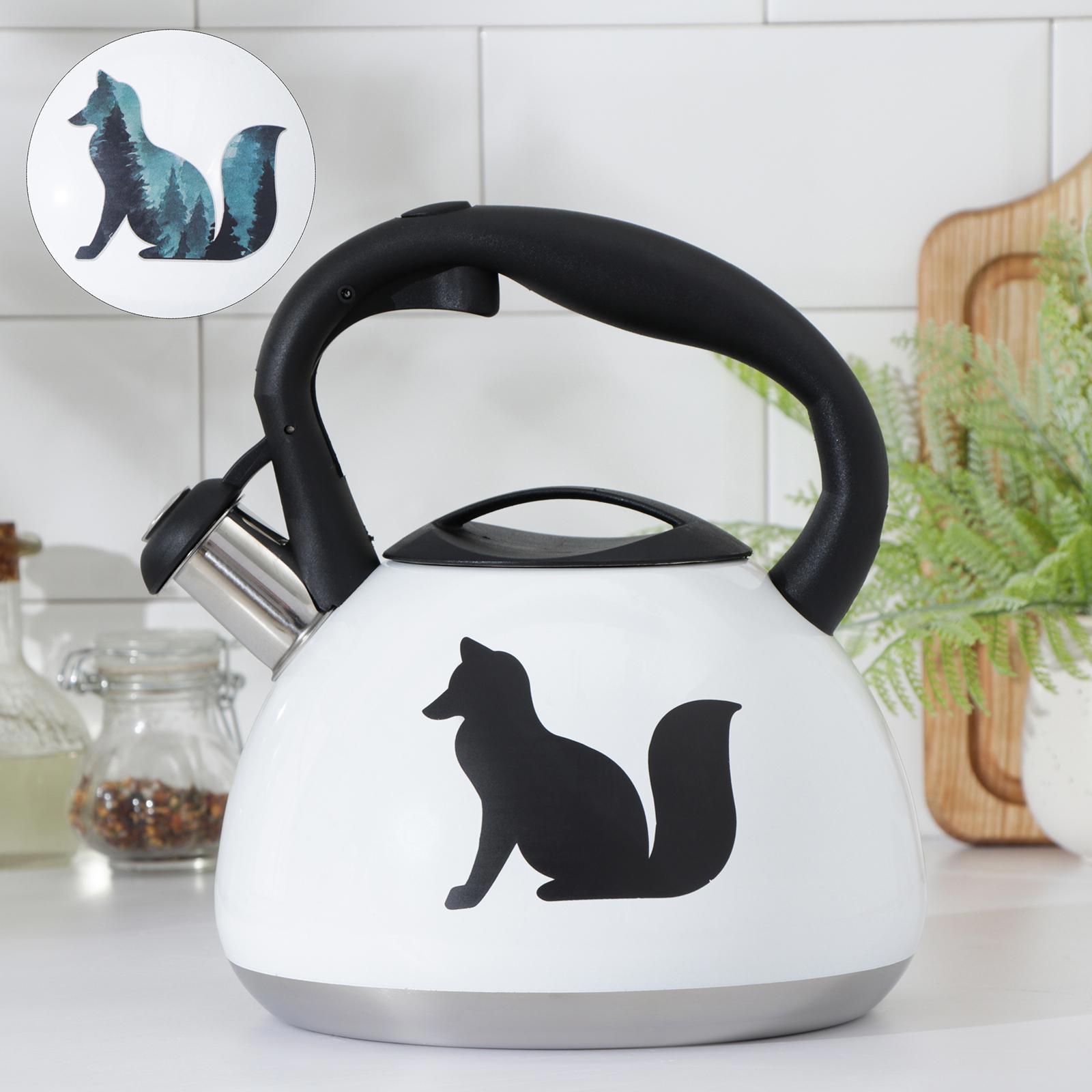 Изображение товара Чайник для плиты Доляна 3 л нержавеющая сталь белый