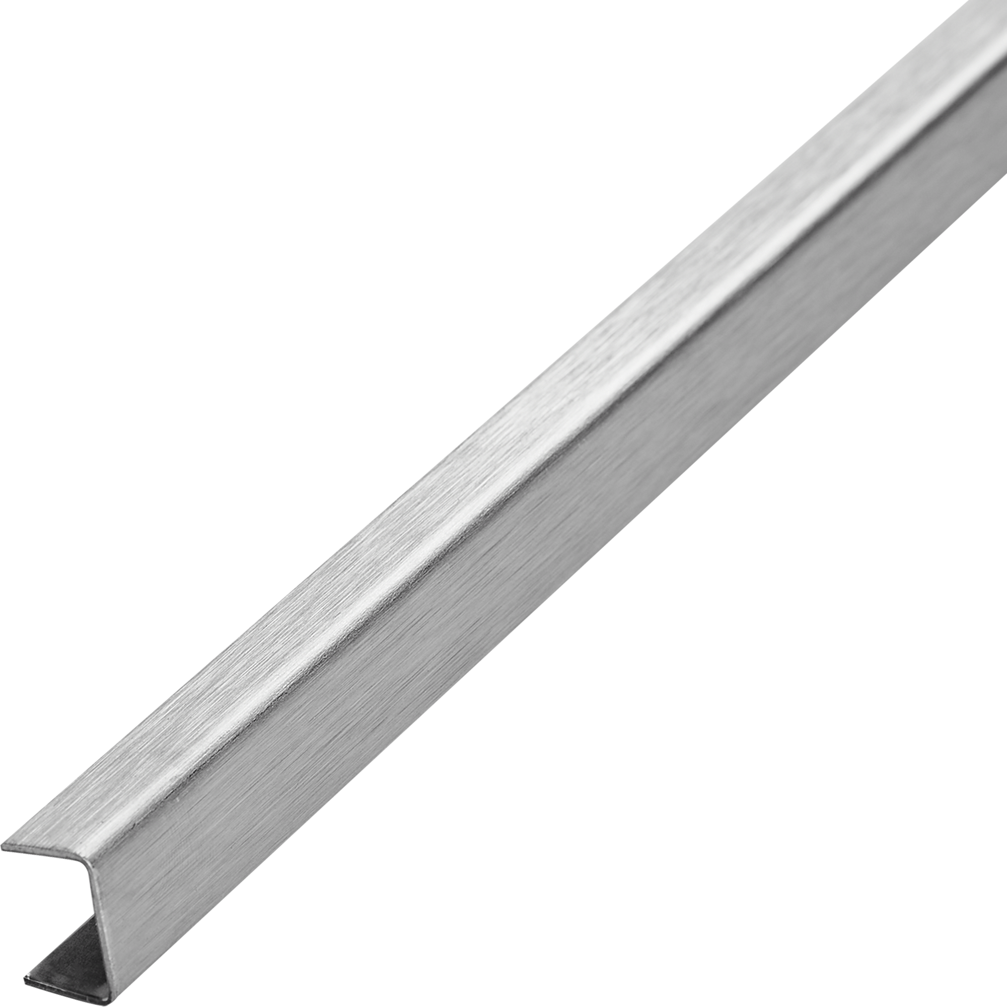Изображение товара Уголок окантовочный для плитки ALPROFI 270 см нержавеющая сталь серый