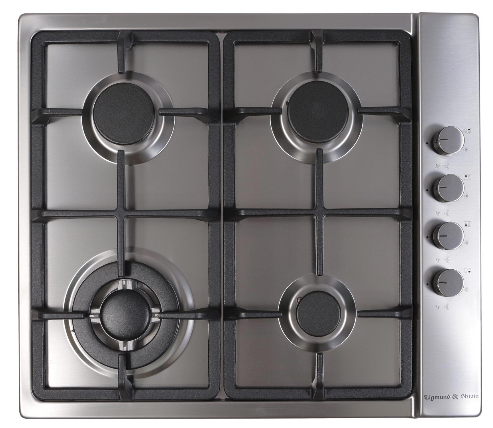 Изображение товара Газовая варочная панель Zigmund & Shtain GN 98.61 S 58 см 4 конфорки цвет хром
