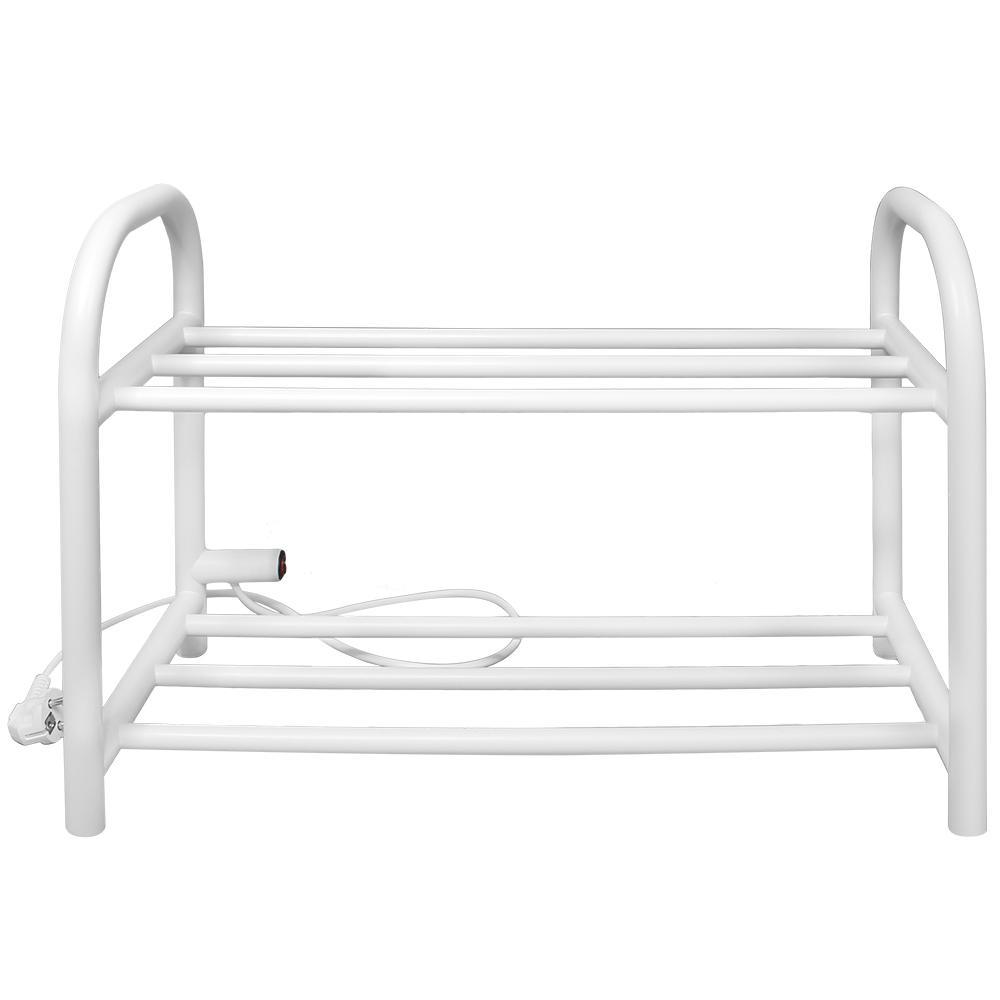 Изображение товара Полотенцесушитель дизайнерский - обувница Indigo Bench 40x60x25 см провод слева цвет белый матовый