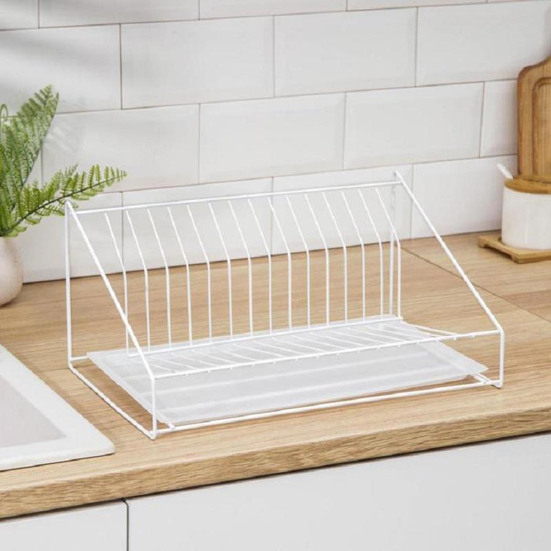 Изображение товара Сушилка для посуды Алтайский металлист белая 39 см 1 ярус