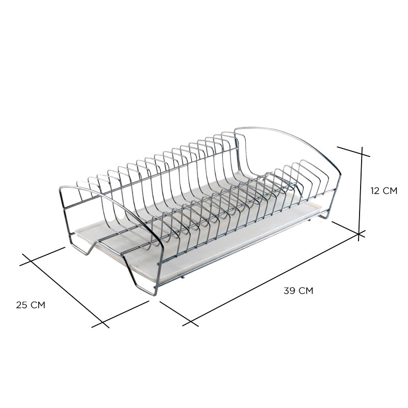 Изображение товара Сушилка для посуды Алтайский металлист 39 см 1 ярус черная