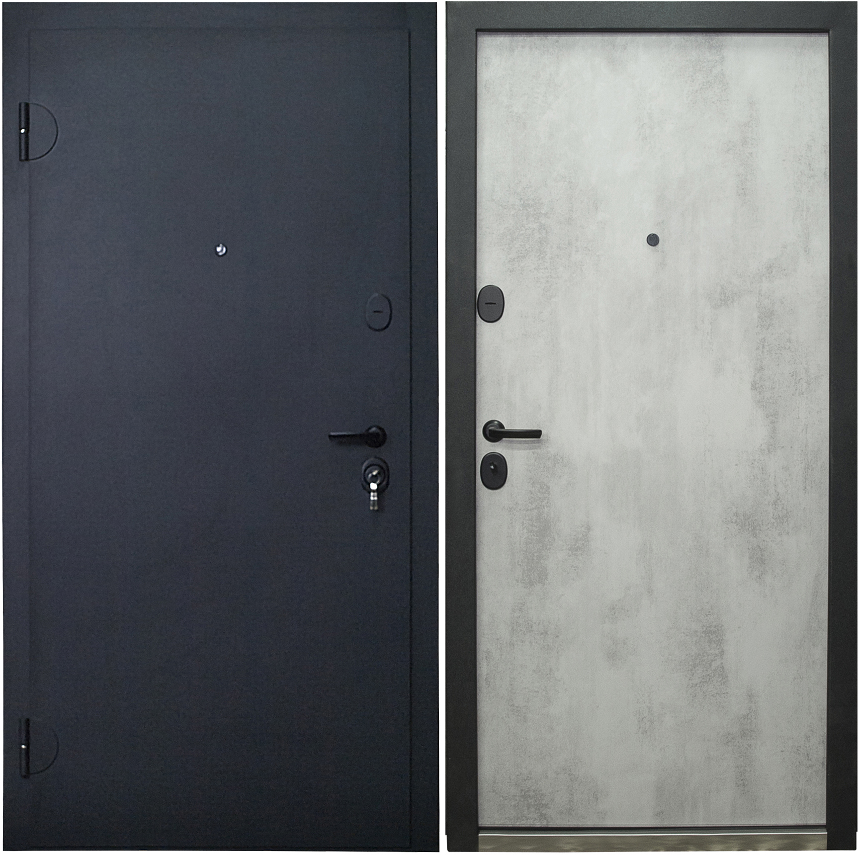 Изображение товара Дверь входная металлическая Акустика 970 мм левая цвет черный бетон