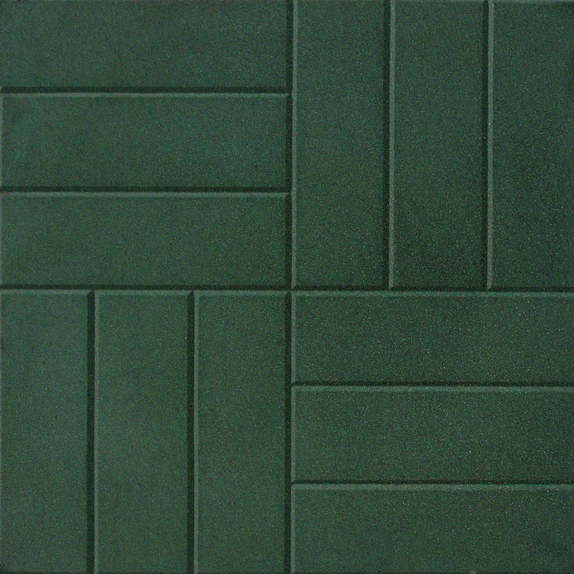 Изображение товара Плитка резиновая 500x500x30 паркет зеленый