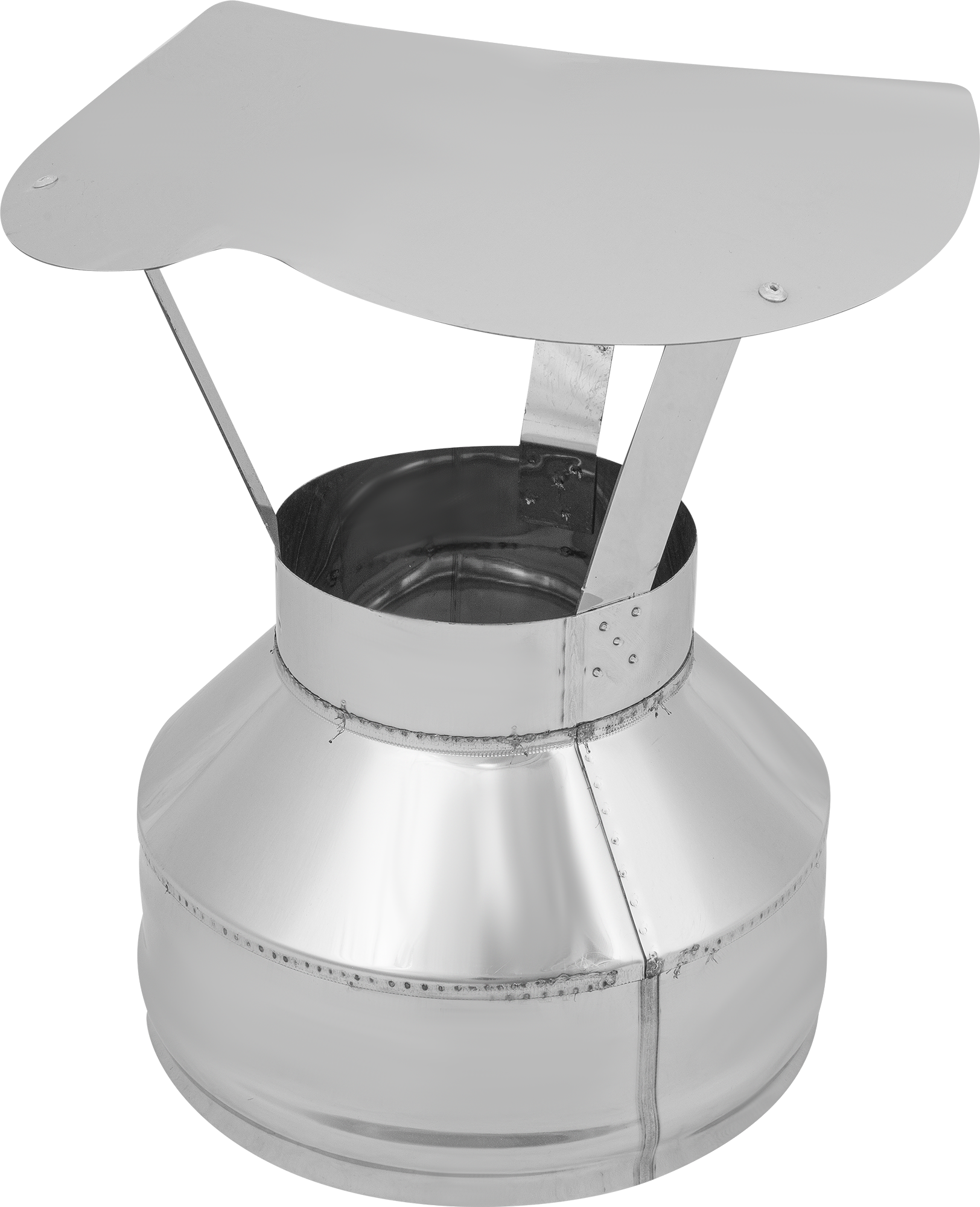 Изображение товара Оголовок Corax D115x200 мм для двустенного дымохода нержавеющая сталь Россия