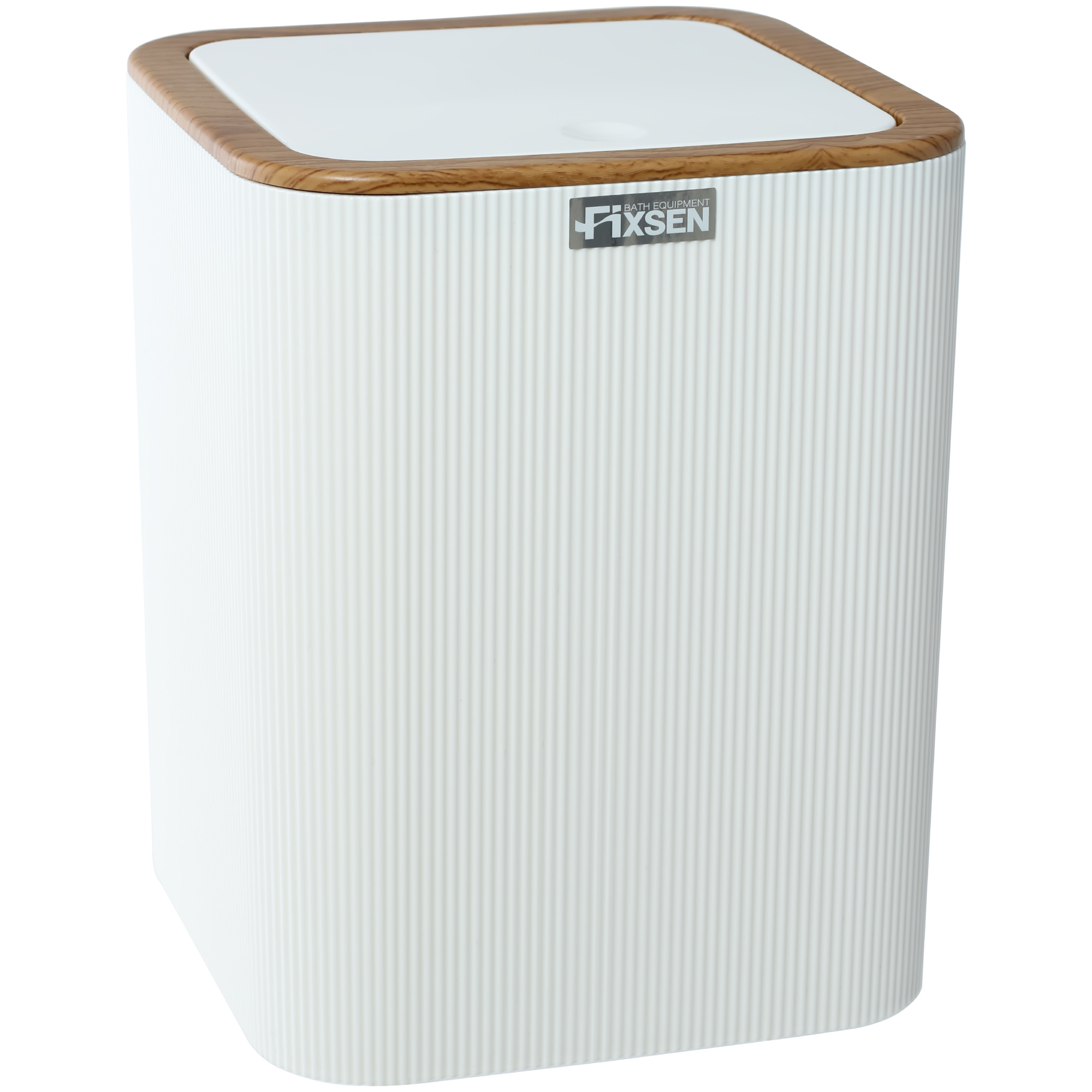 Изображение товара Пластиковое ведро Fixsen белое 5 л с автоматической крышкой для ванной