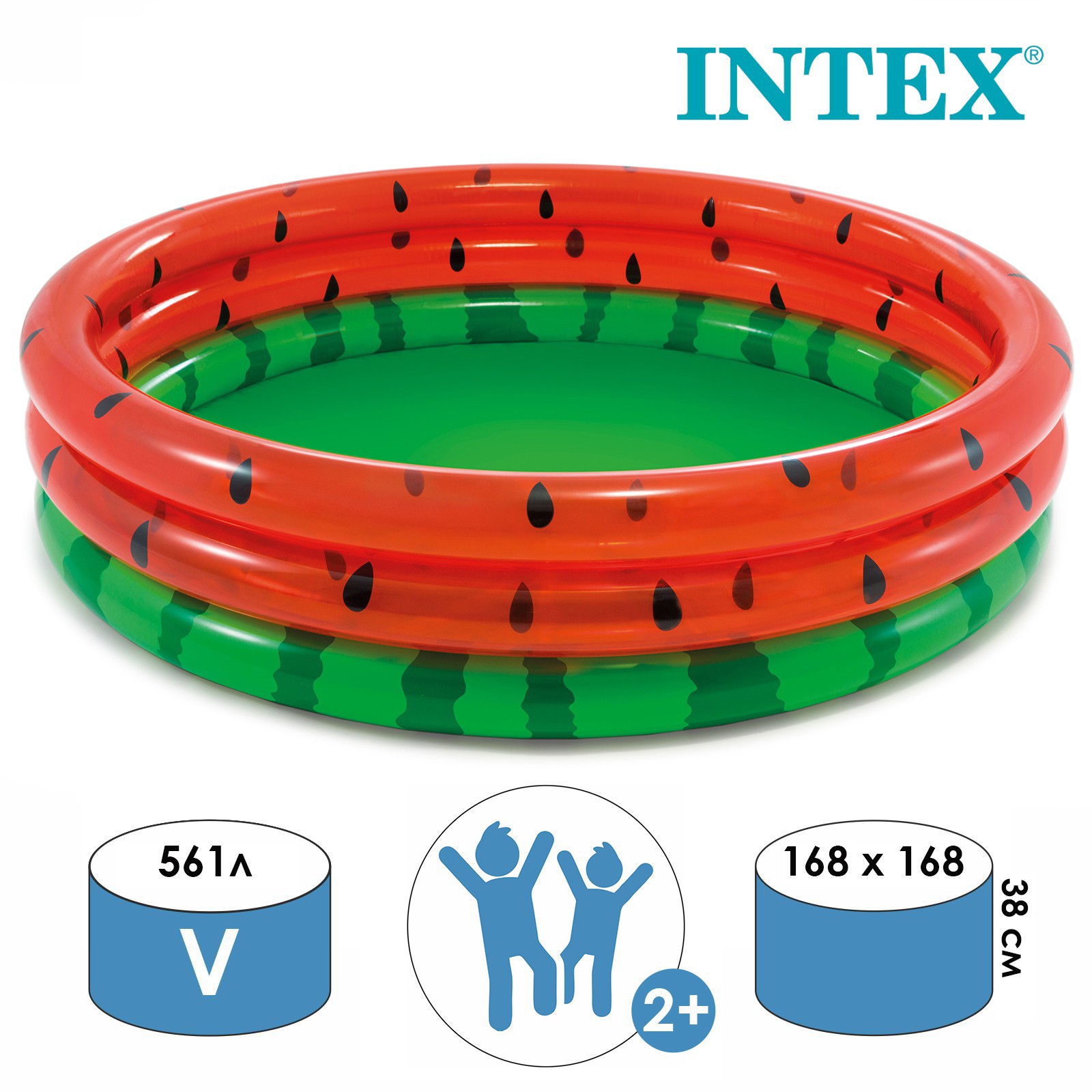 Изображение товара Бассейн надувной Intex 58448NP Арбуз 168x38 см