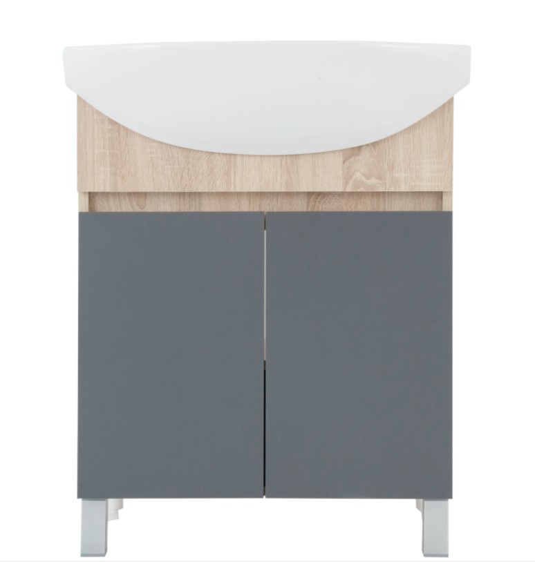 Изображение товара Тумба под раковину Соло 65 см, цвет серый