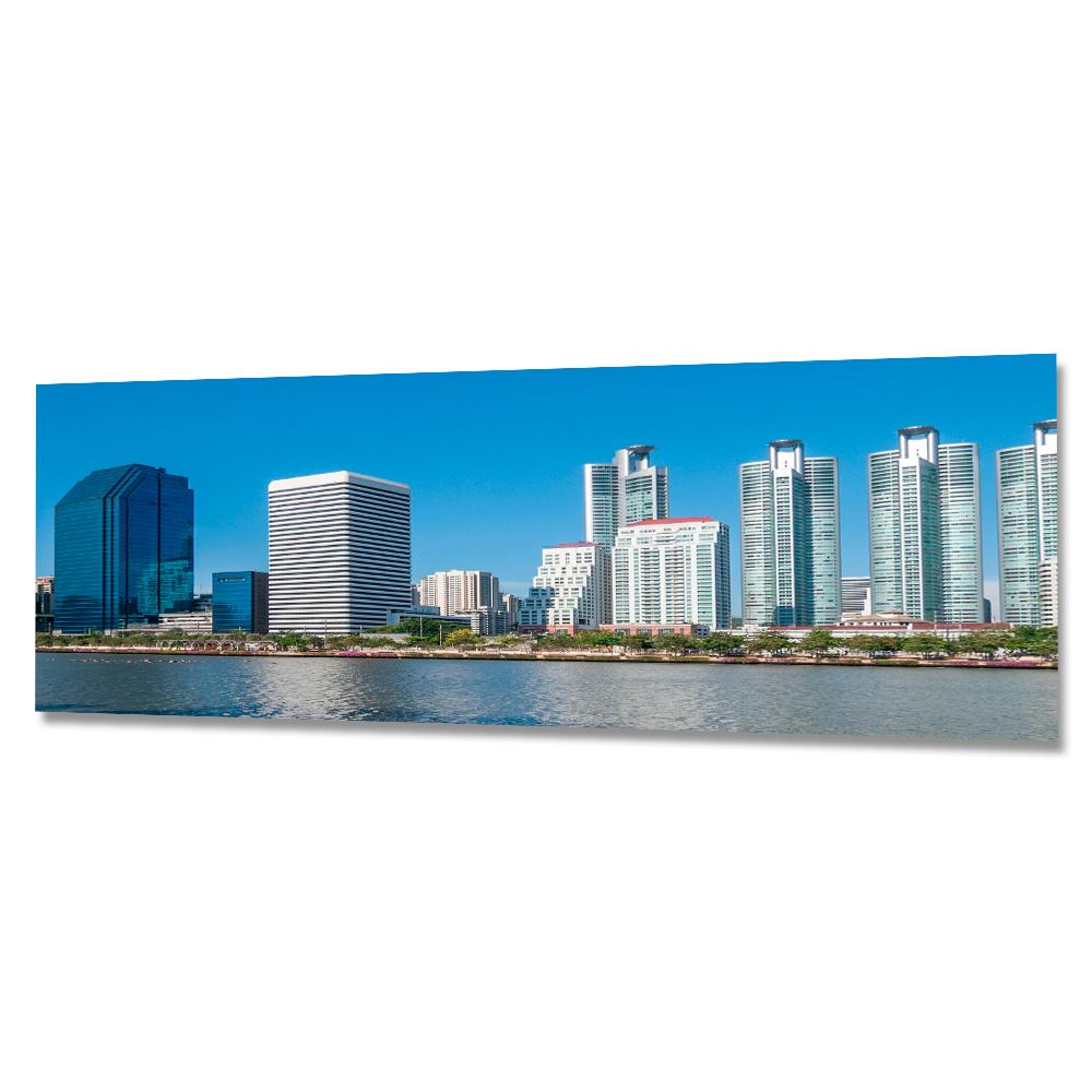 Изображение товара Стеновая панель матовая ПВХ 200x60 синий и белый интерьерный декор